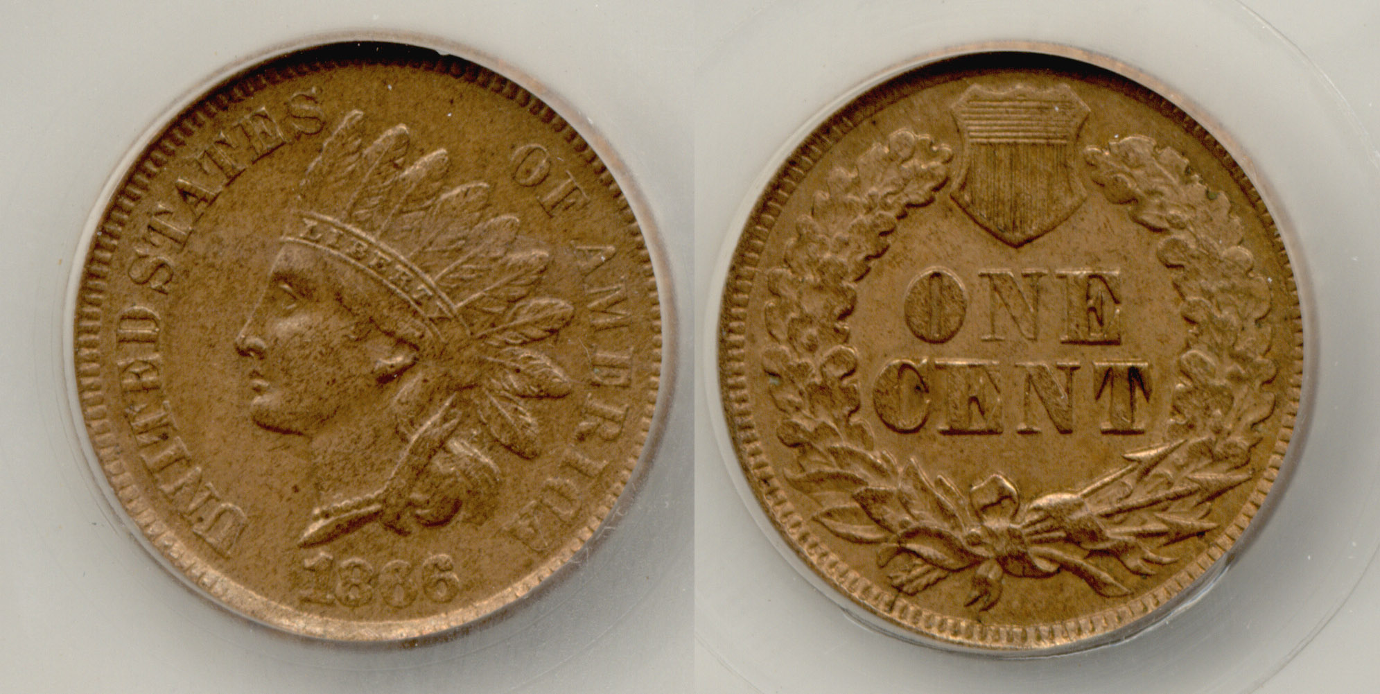 1866 Indian Head Cent SEGS MS-63BN