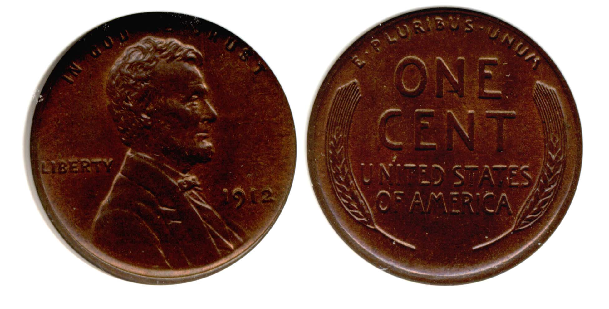 1912 Lincoln Cent PCI MS-64 Red Brown