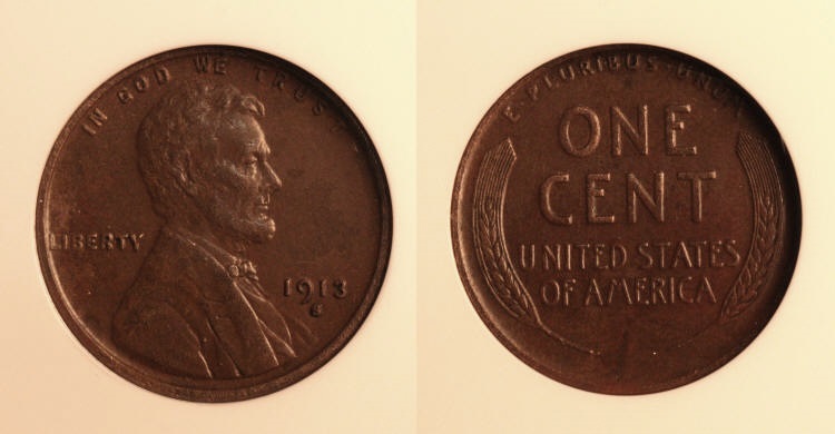 1913-S Lincoln Cent NGC AU-50 camera small