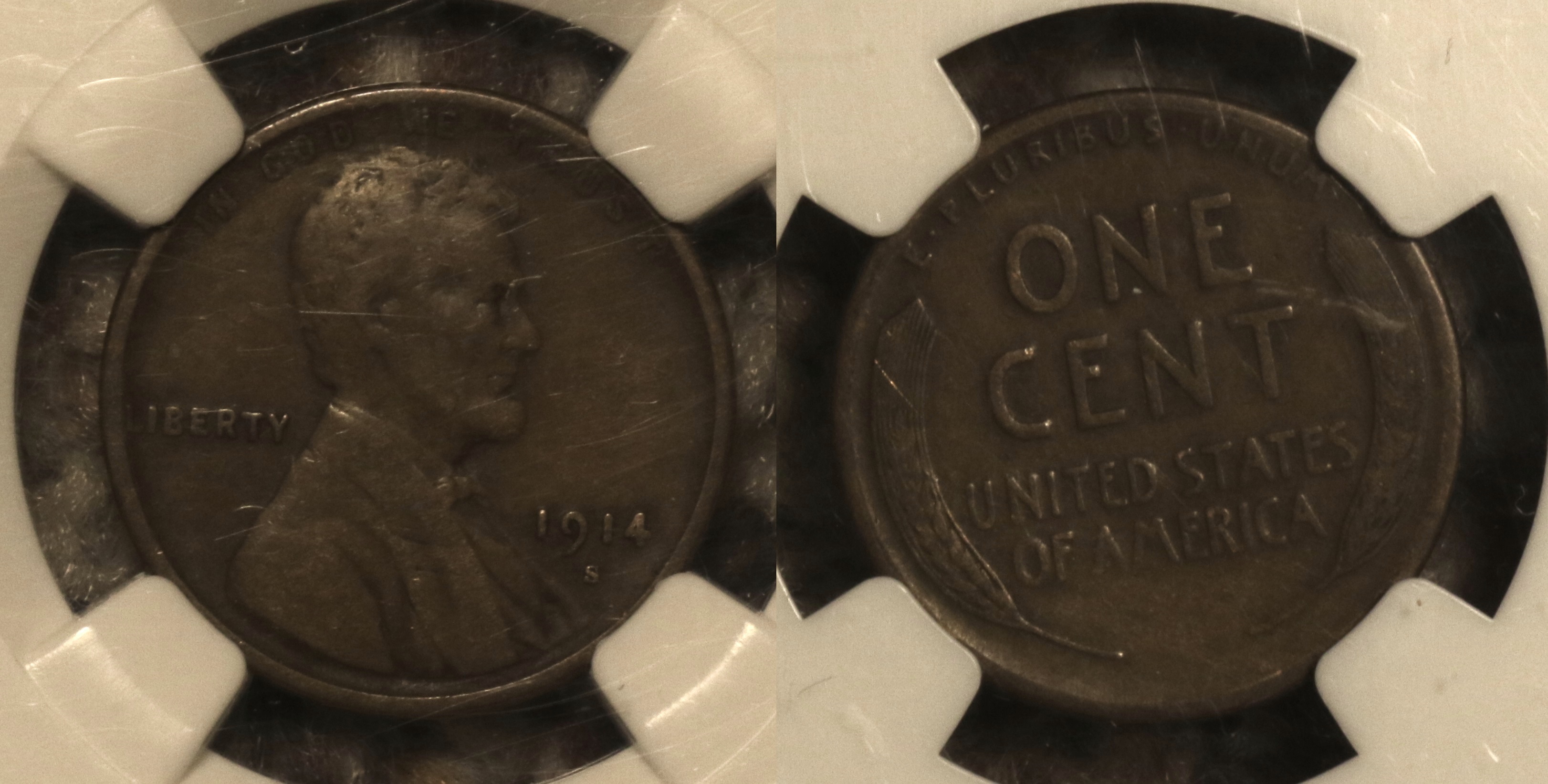 1914-S Lincoln Cent NGC VF-30 camera
