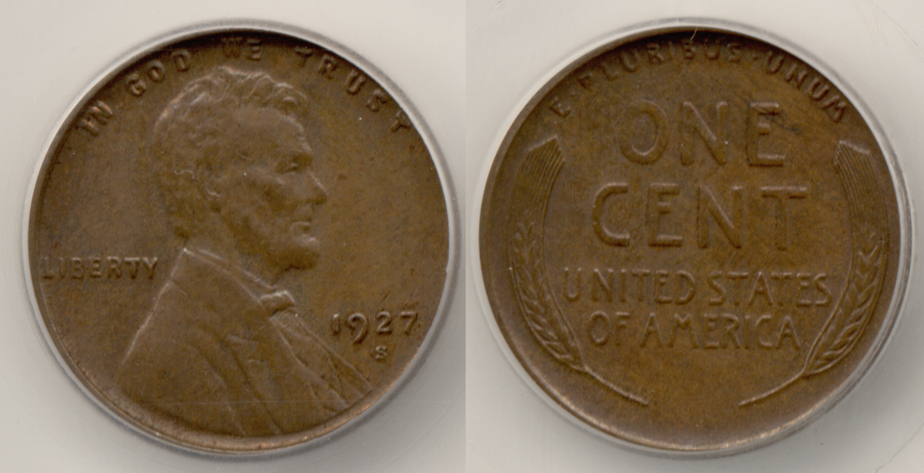1927-S Lincoln Cent SEGS MS-64 Brown Fully Struck