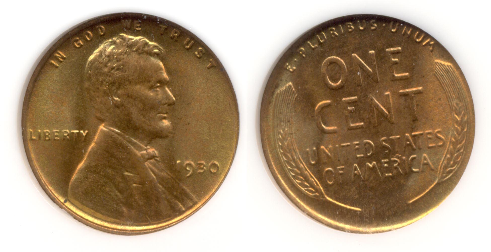 1930 Lincoln Cent NGC MS-65 Red a