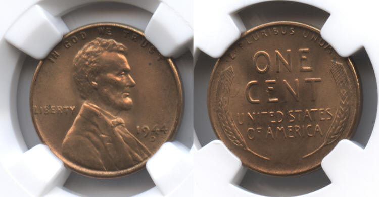 1944-D Lincoln Cent NGC MS-66 Red small