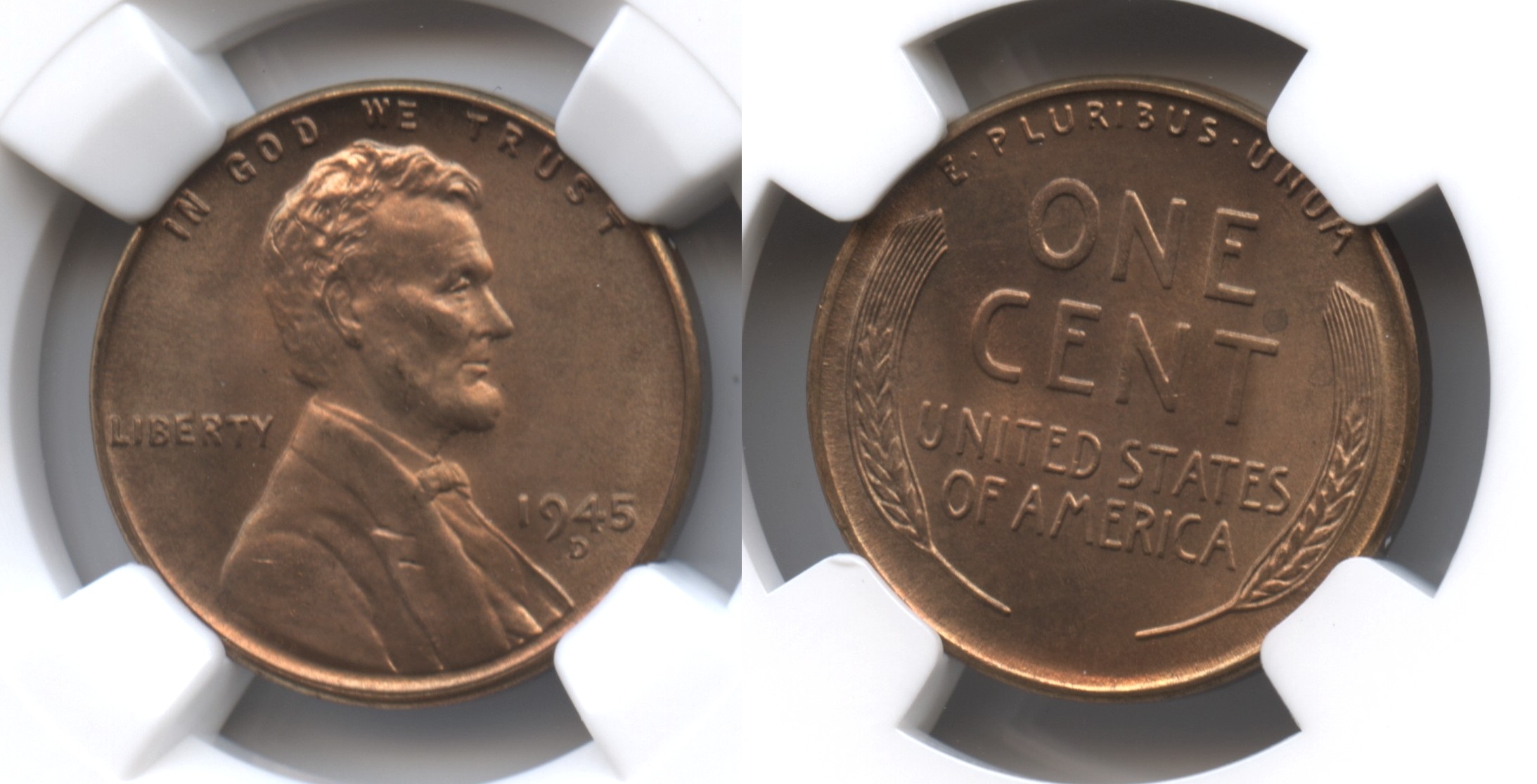 1945-D Lincoln Cent NGC MS-66 Red #e