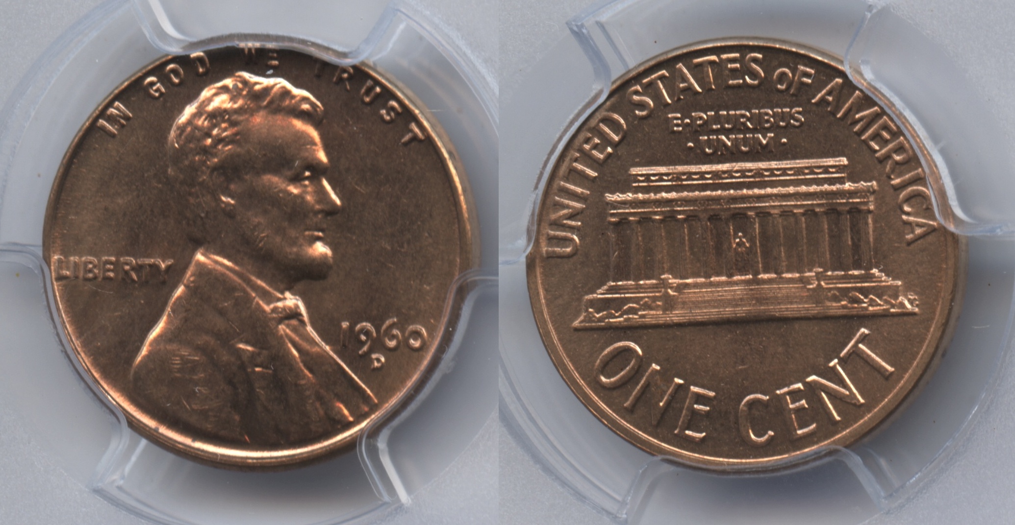 1960-D Small Date Lincoln Cent PCGS MS-64 Red #a