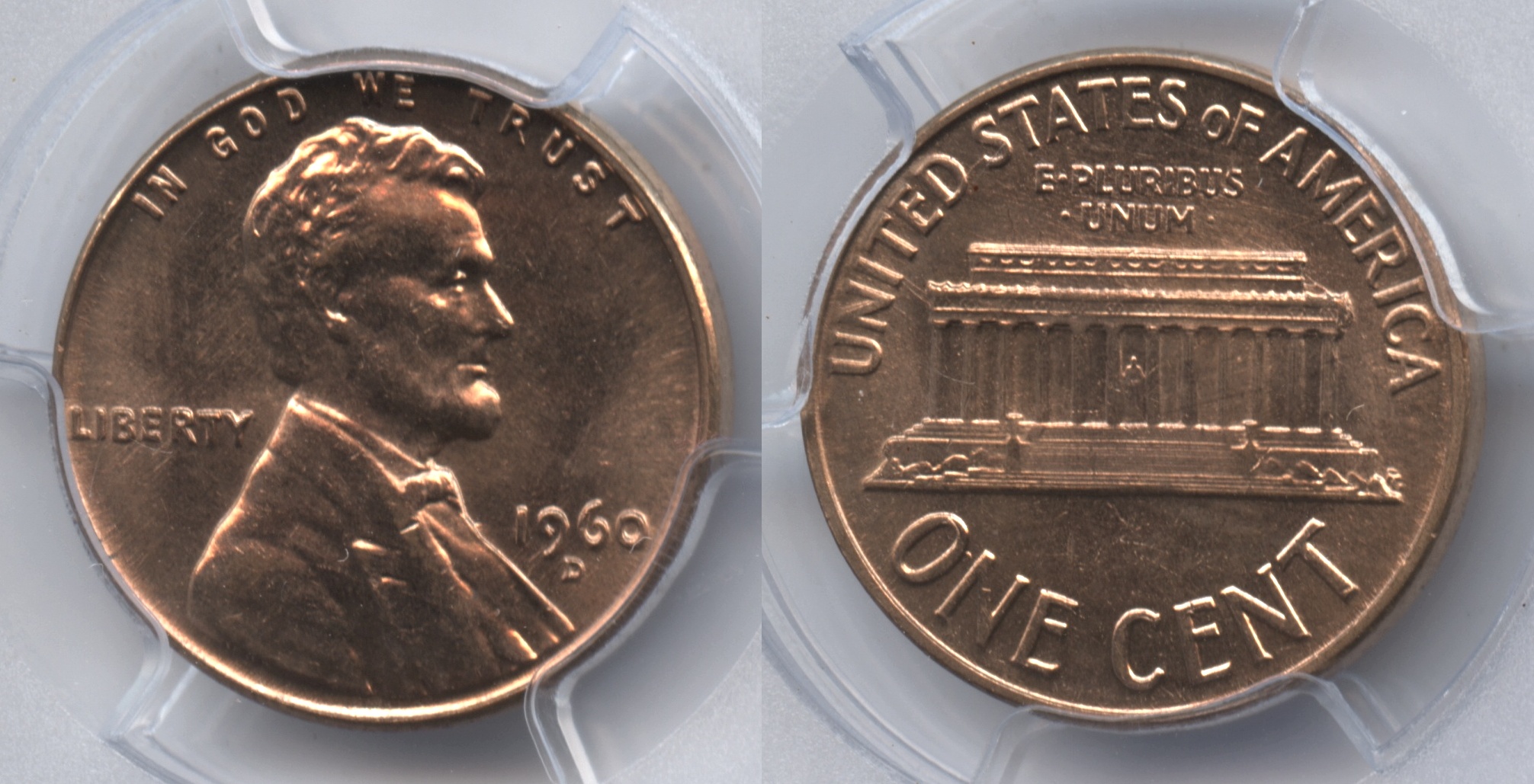 1960-D Small Date Lincoln Cent PCGS MS-65 Red #b