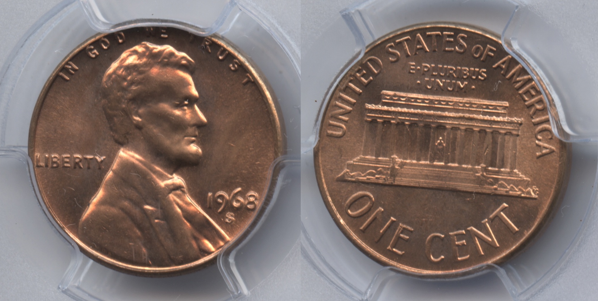 1968-S Lincoln Cent PCGS MS-65 Red