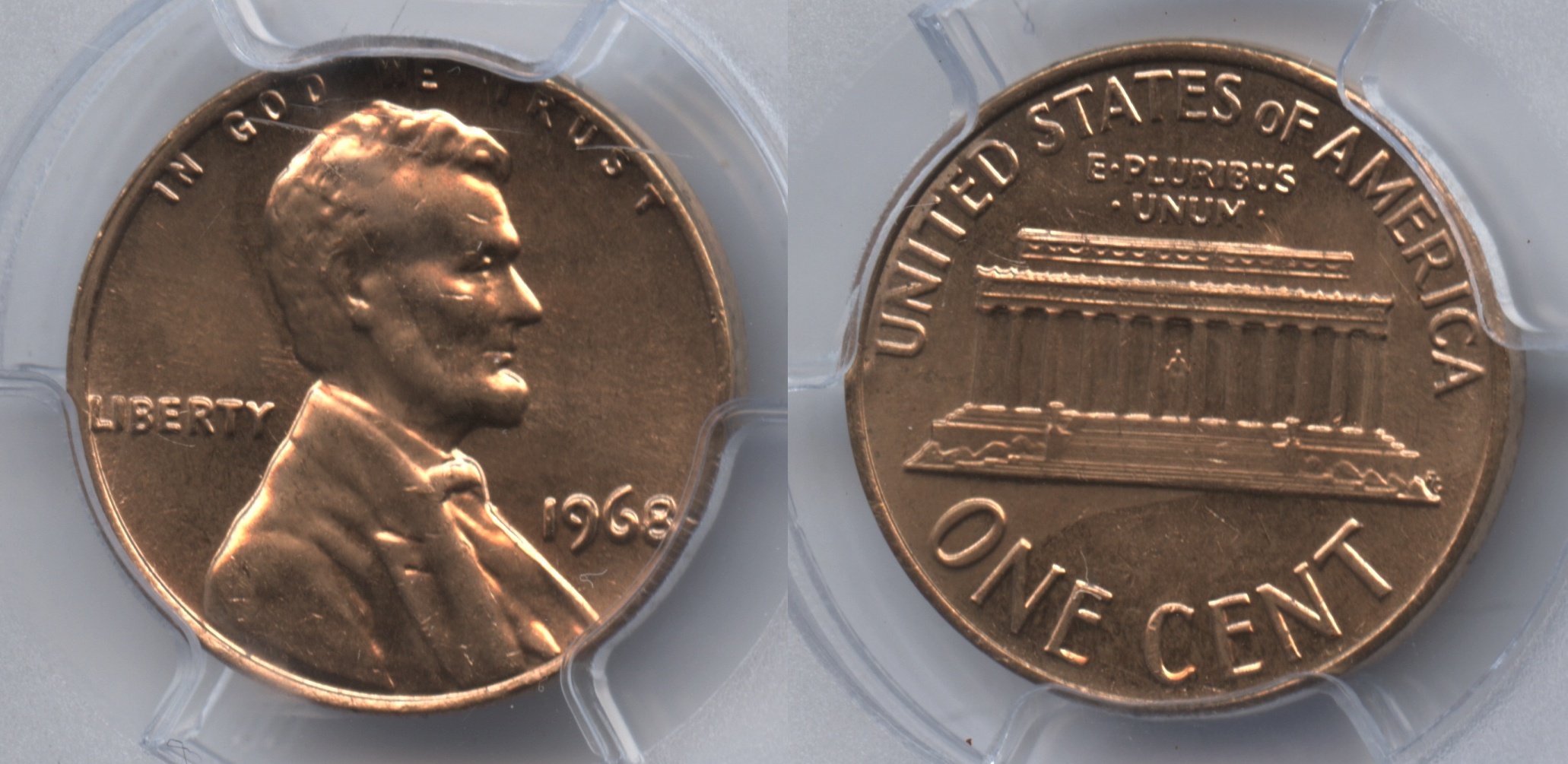 1968 Lincoln Cent PCGS MS-65 Red #d