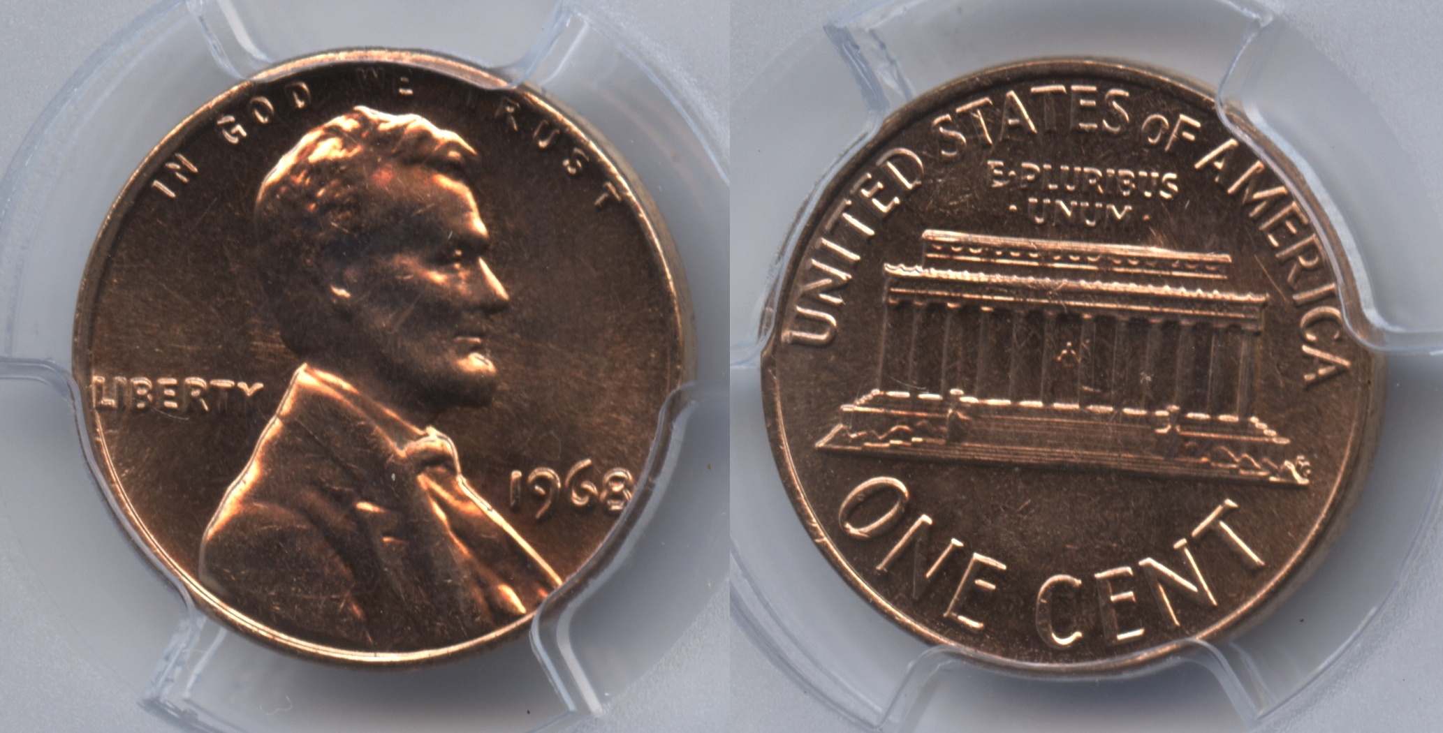 1968 Lincoln Cent PCGS MS-65 Red #h