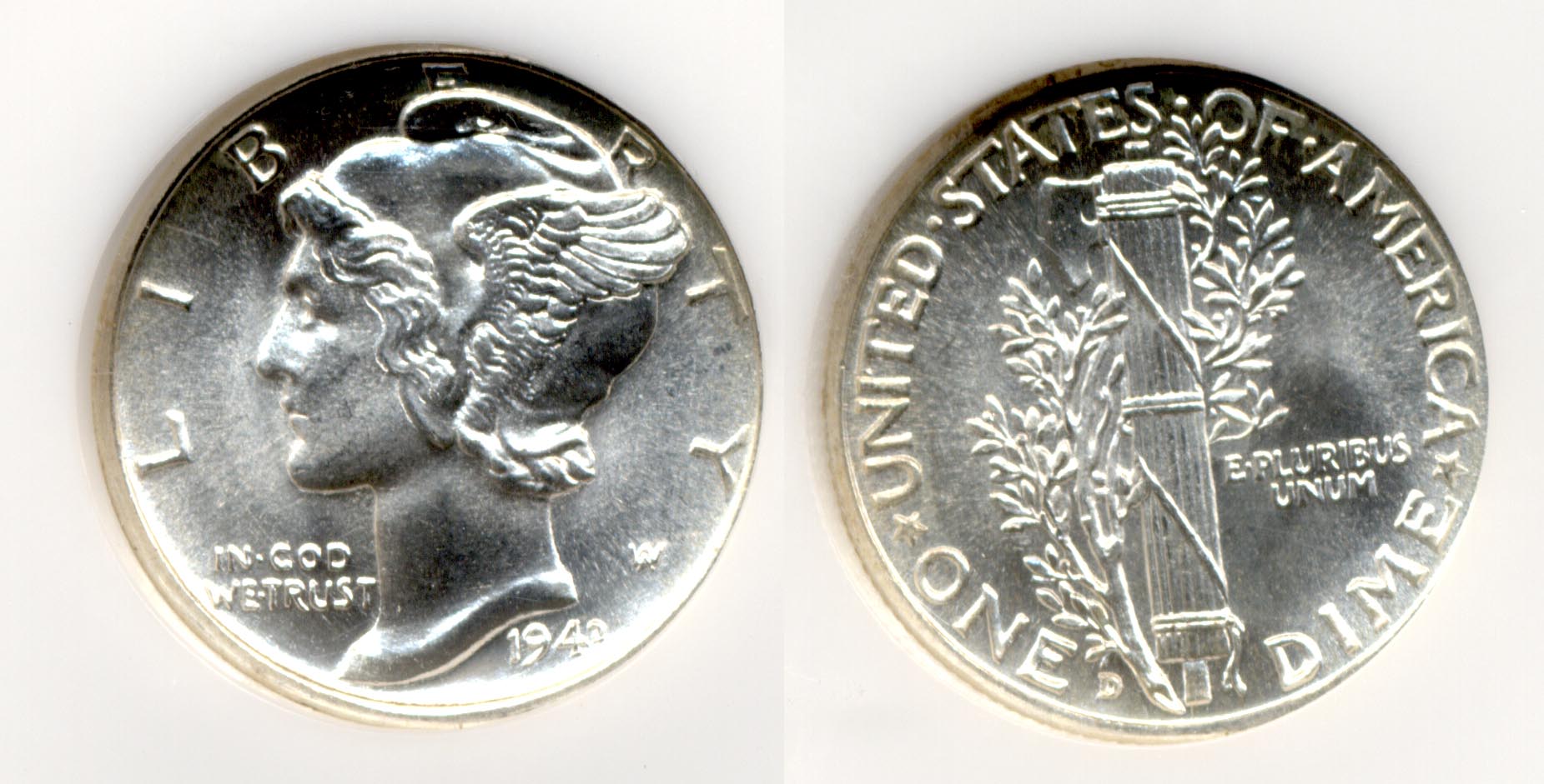 1943-D Mercury Dime NGC MS-67 Full Bands