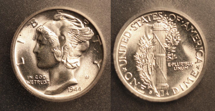 1944-S Mercury Dime ICG MS-67 #a camera small