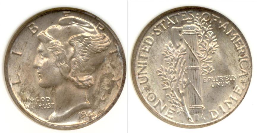1944 Mercury Dime NGC MS-67