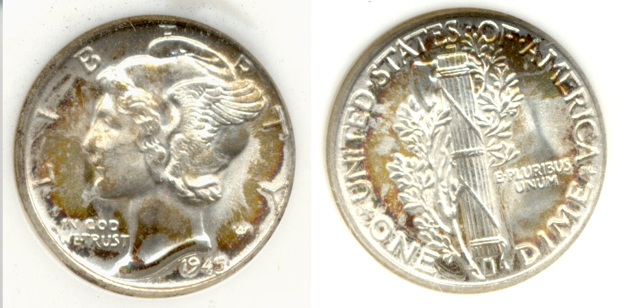 1945 Mercury Dime NGC MS-66