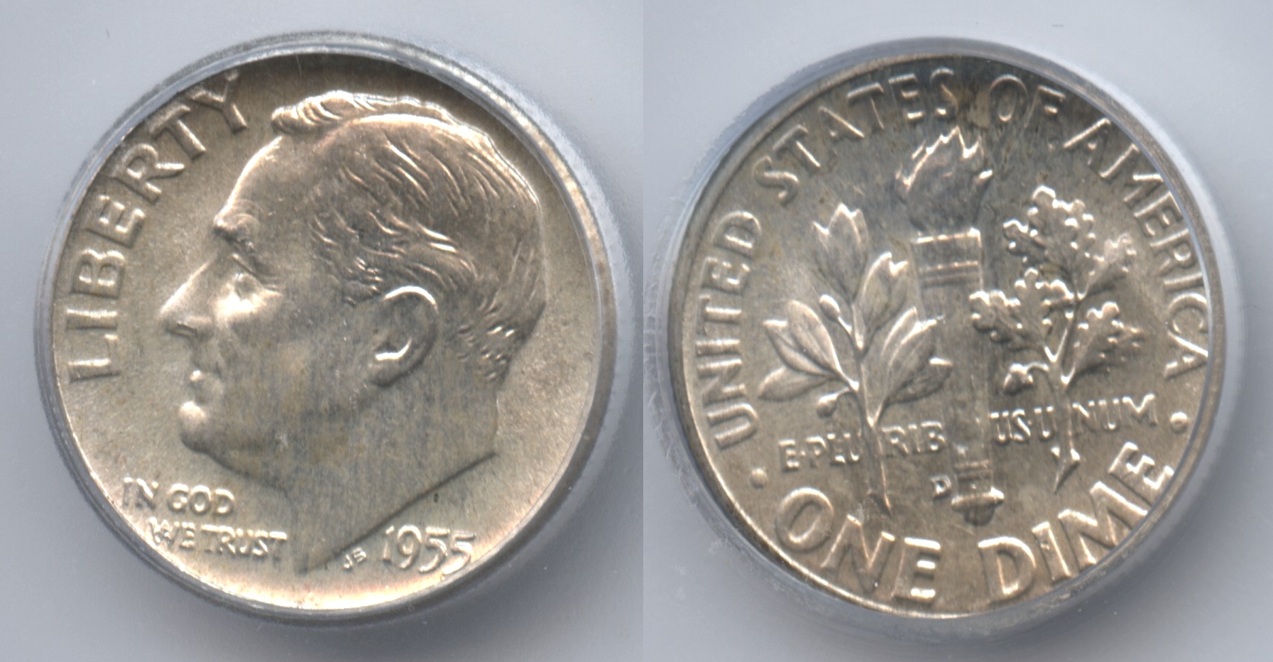 1955-D Roosevelt Dime ICG MS-66 FB Full Bands