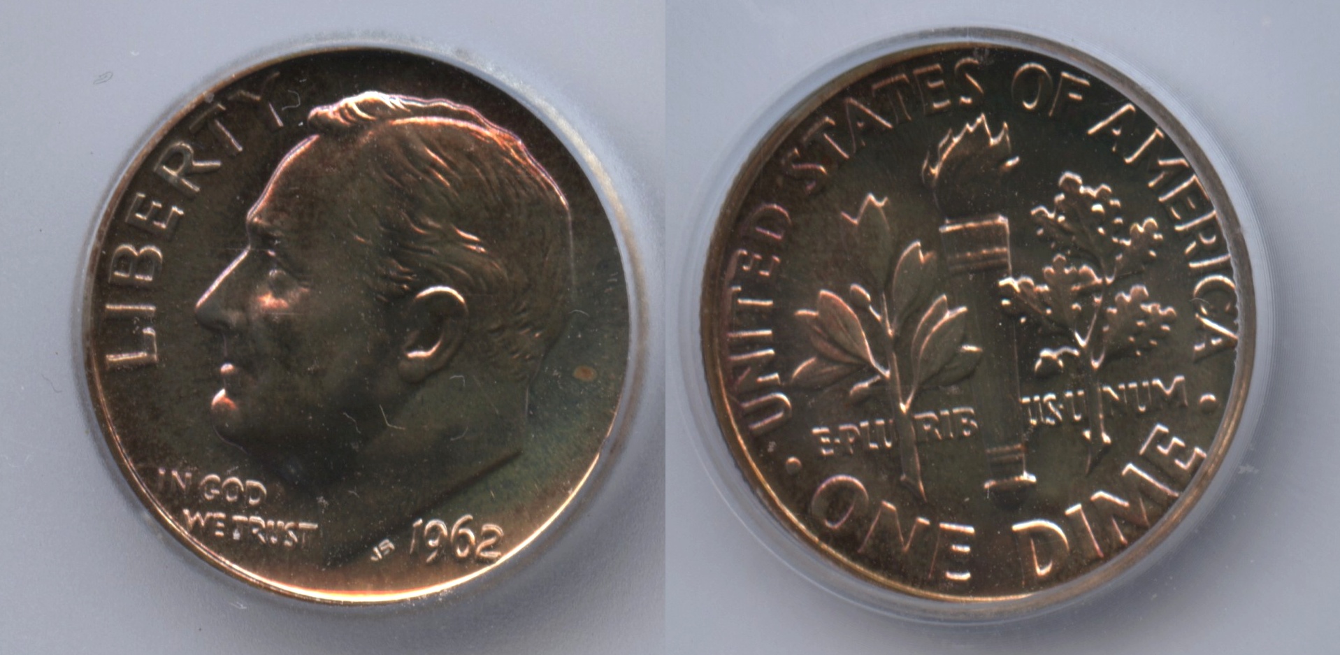 1962 Roosevelt Dime ICG Proof-69