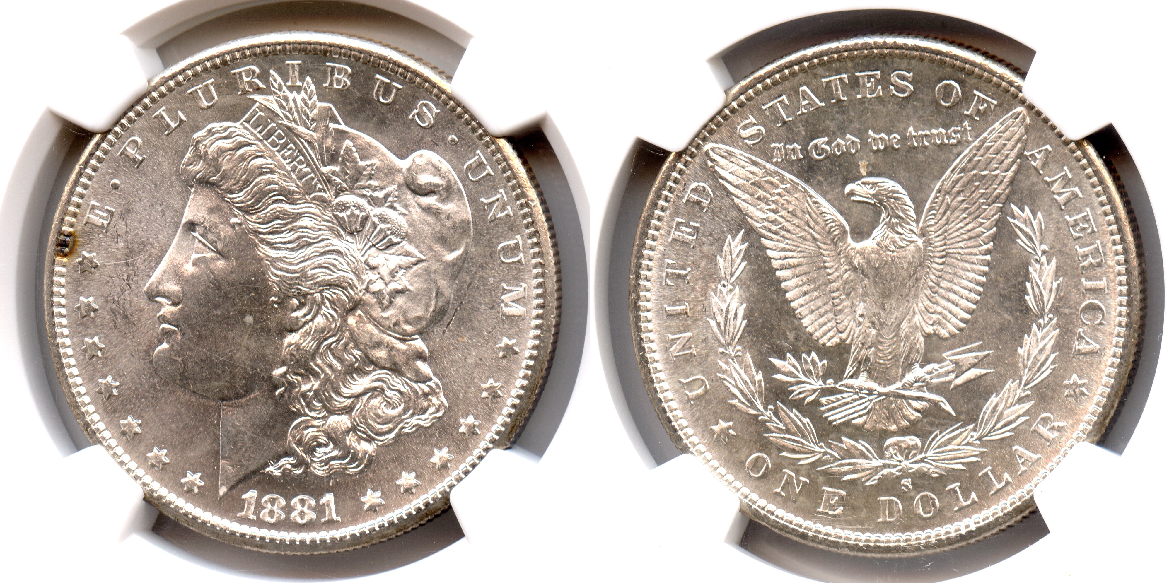 1881-S Morgan Silver Dollar NGC MS-64