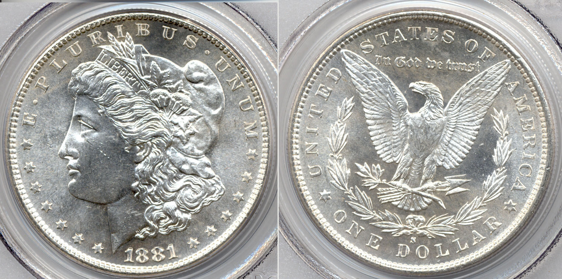 1881-S Morgan Silver Dollar PCGS MS-64 b