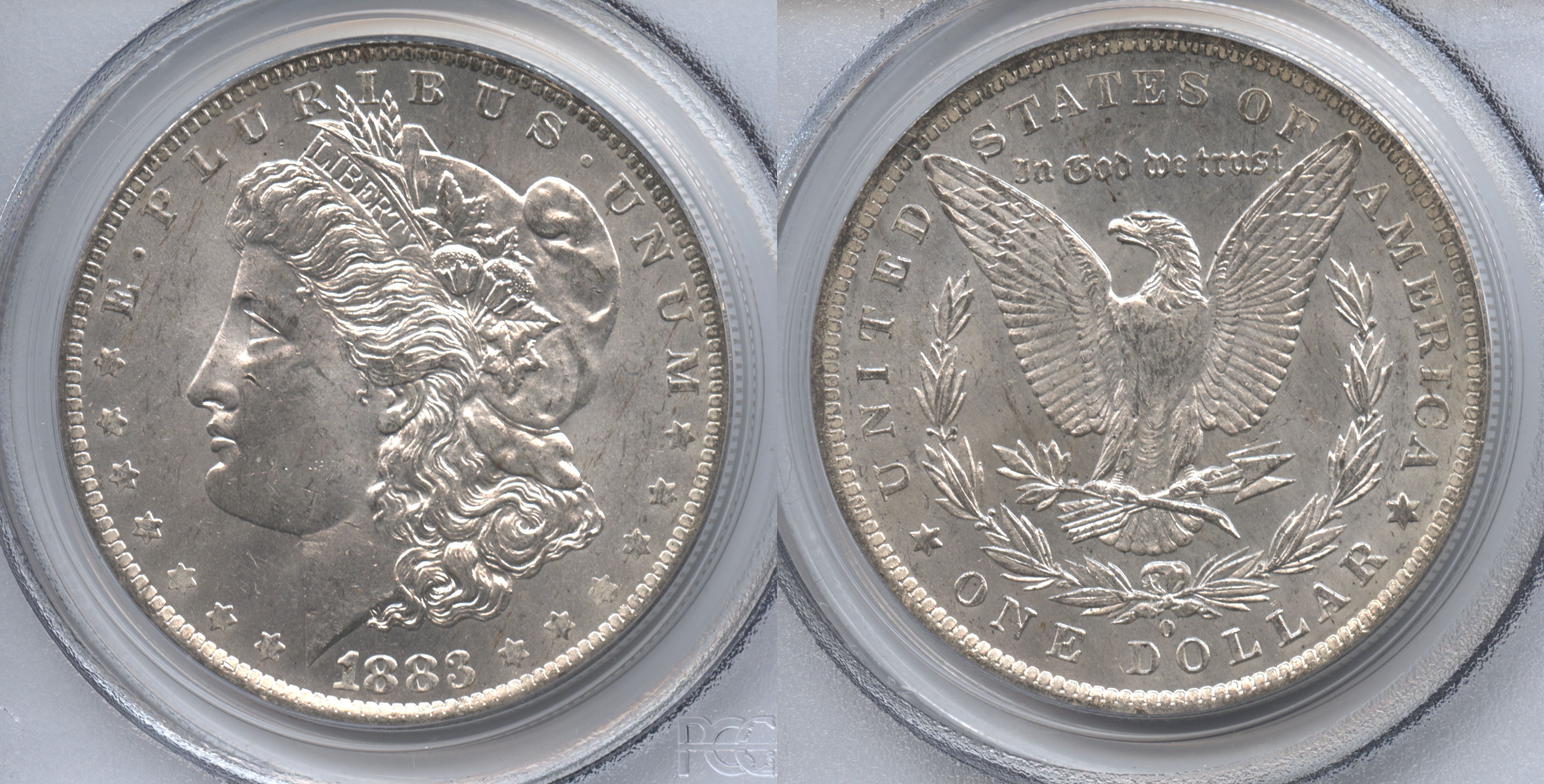 1883-O Morgan Silver Dollar PCGS MS-63 VAM-11 High 8, O Tilted Slightly Right