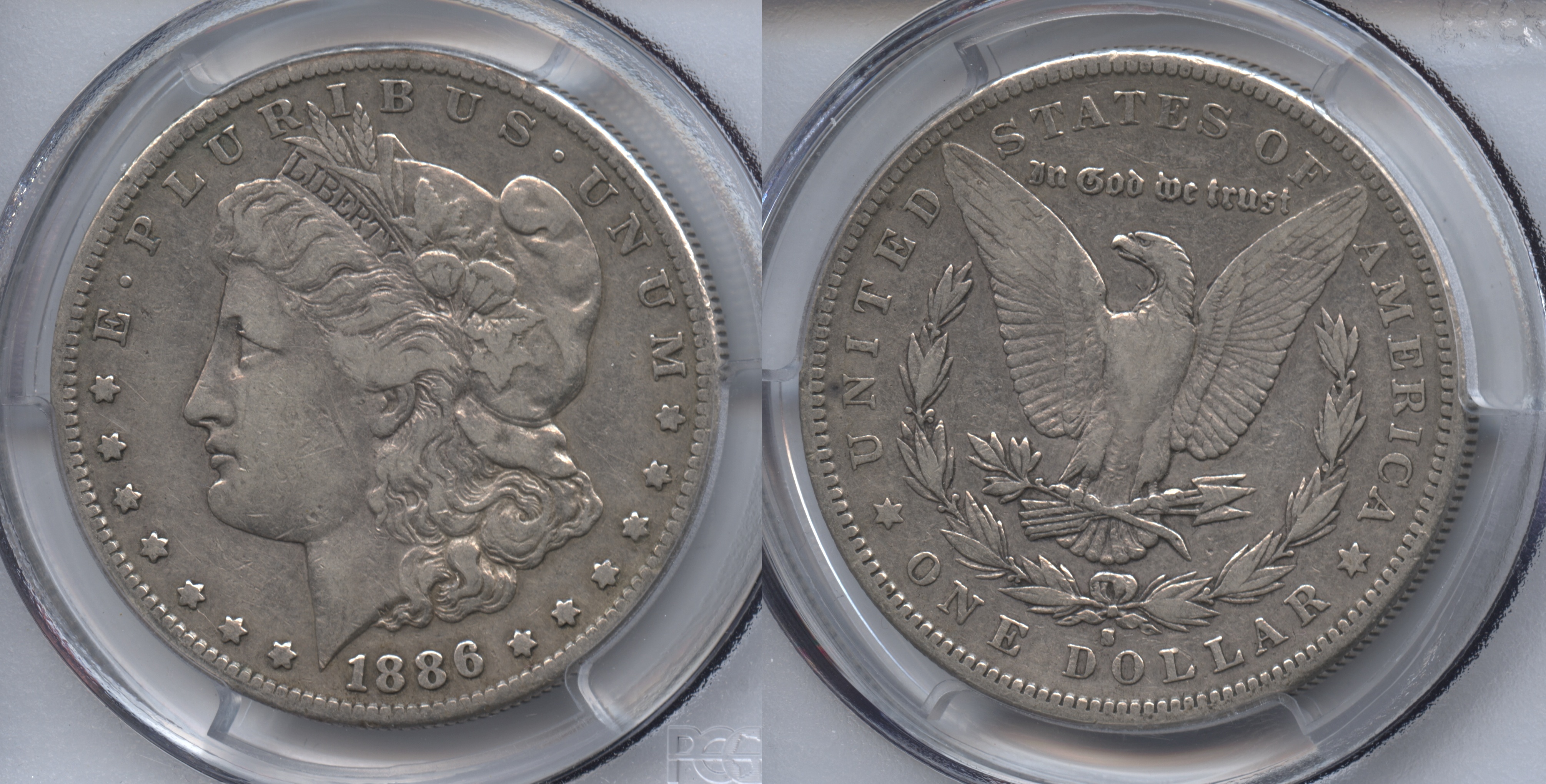 1886-S Morgan Silver Dollar PCGS Fine-15