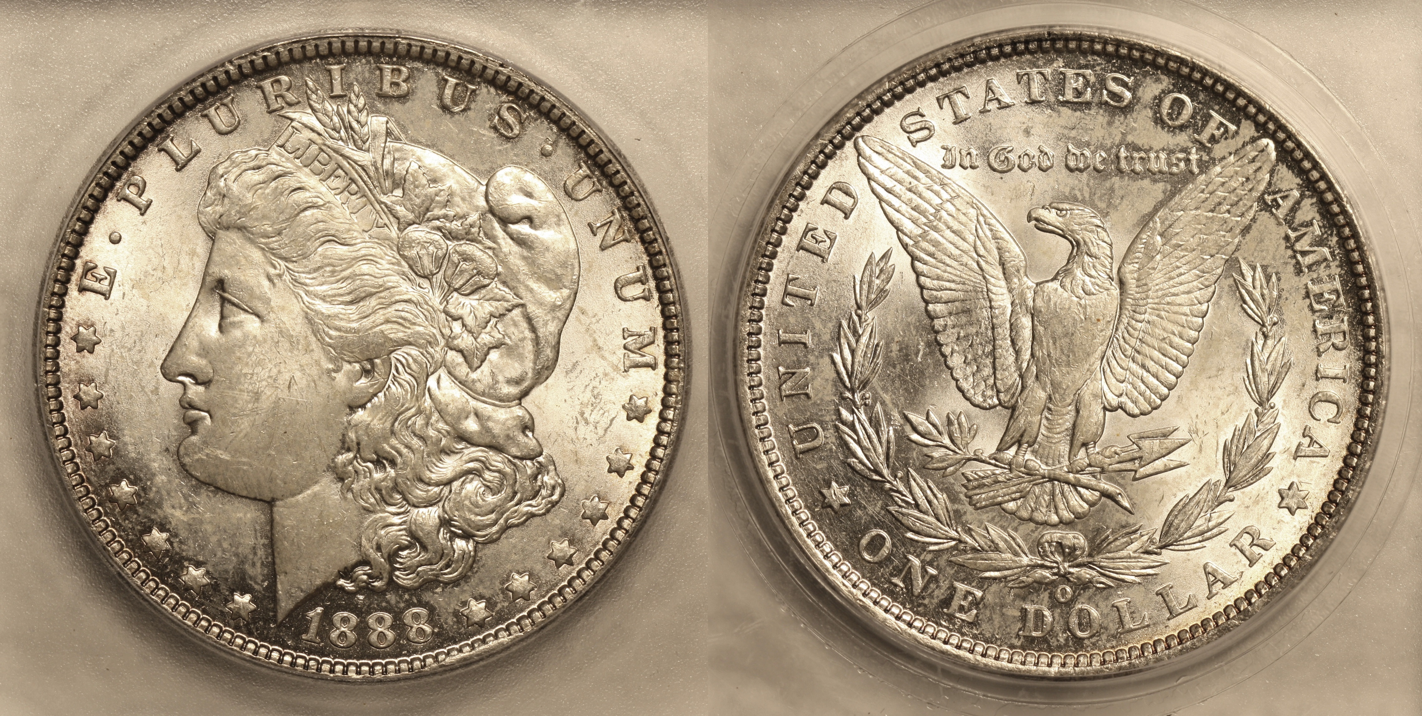 1888-O Morgan Silver Dollar ICG MS-63 small