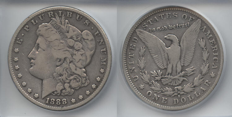 1888-S Morgan Silver Dollar ICG Fine-12 small