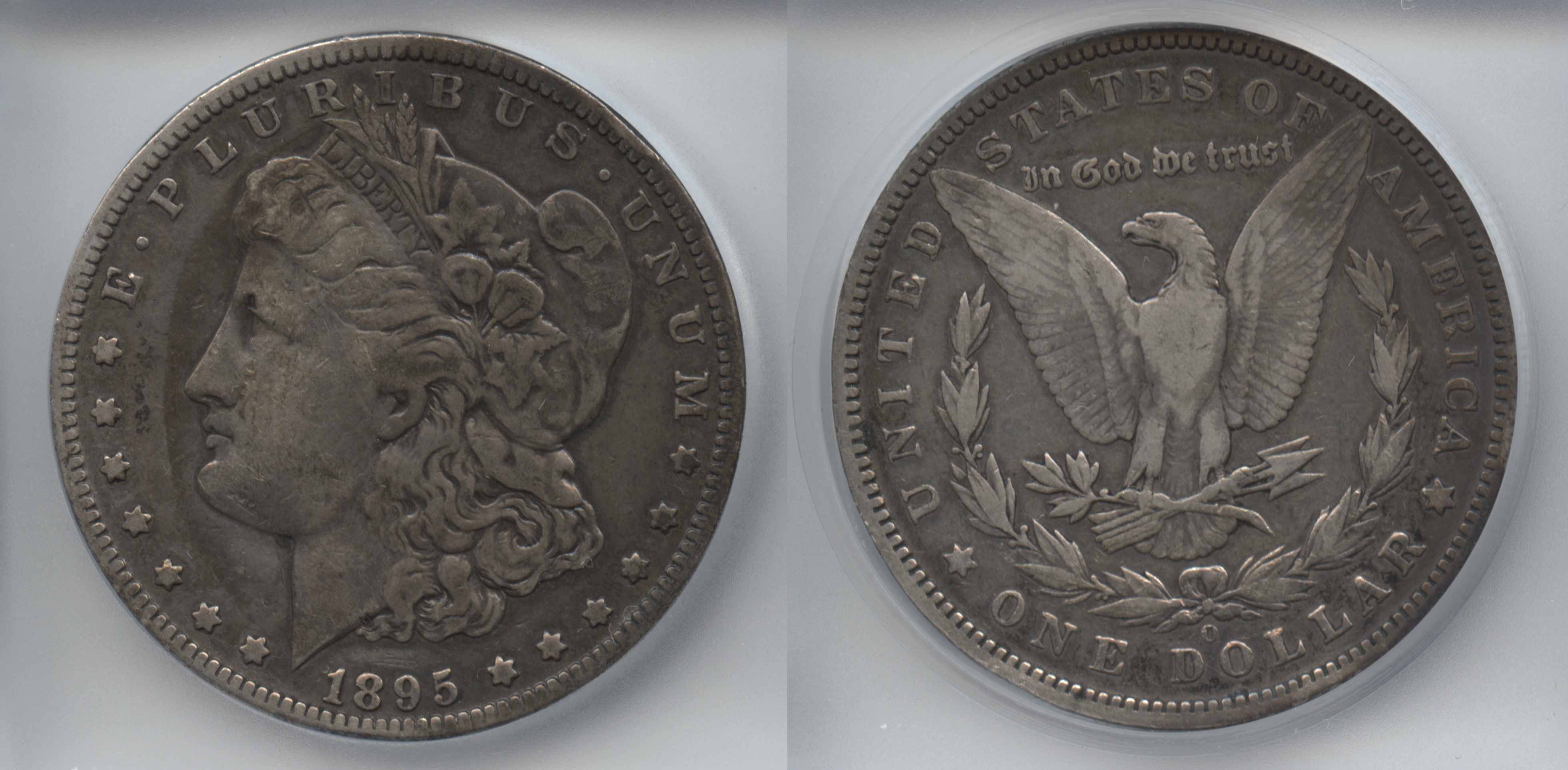 1895-O Morgan Silver Dollar ICG Fine-15