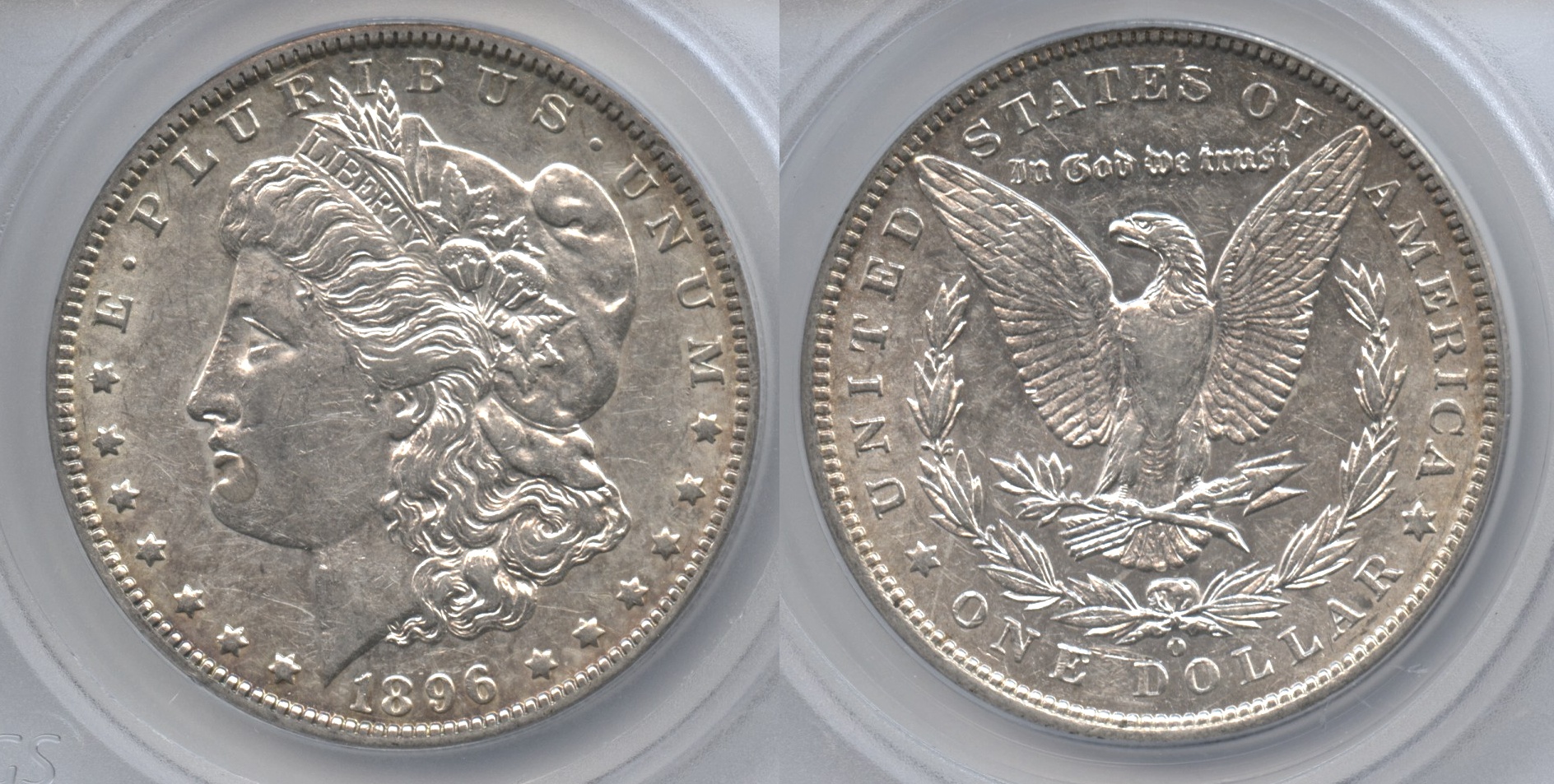 1896-O Morgan Silver Dollar SEGS AU-53
