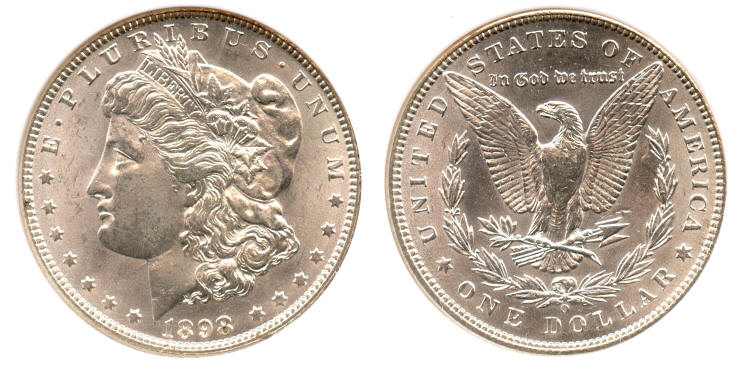 1898-O Morgan Silver Dollar NGC MS-64 small