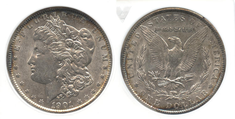 1901 Morgan Silver Dollar ANACS AU-55 small