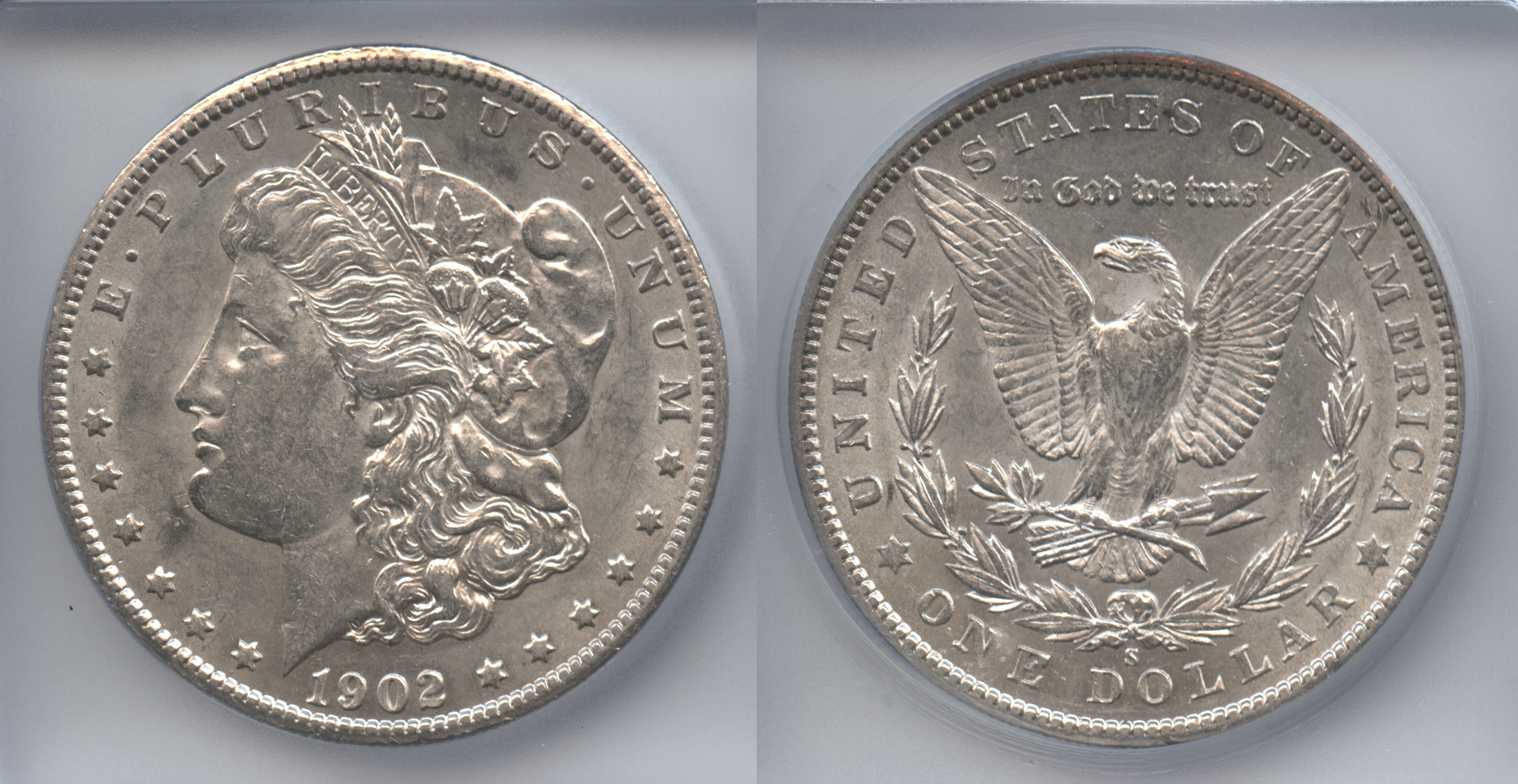 1902-S Morgan Silver Dollar ICG AU-58