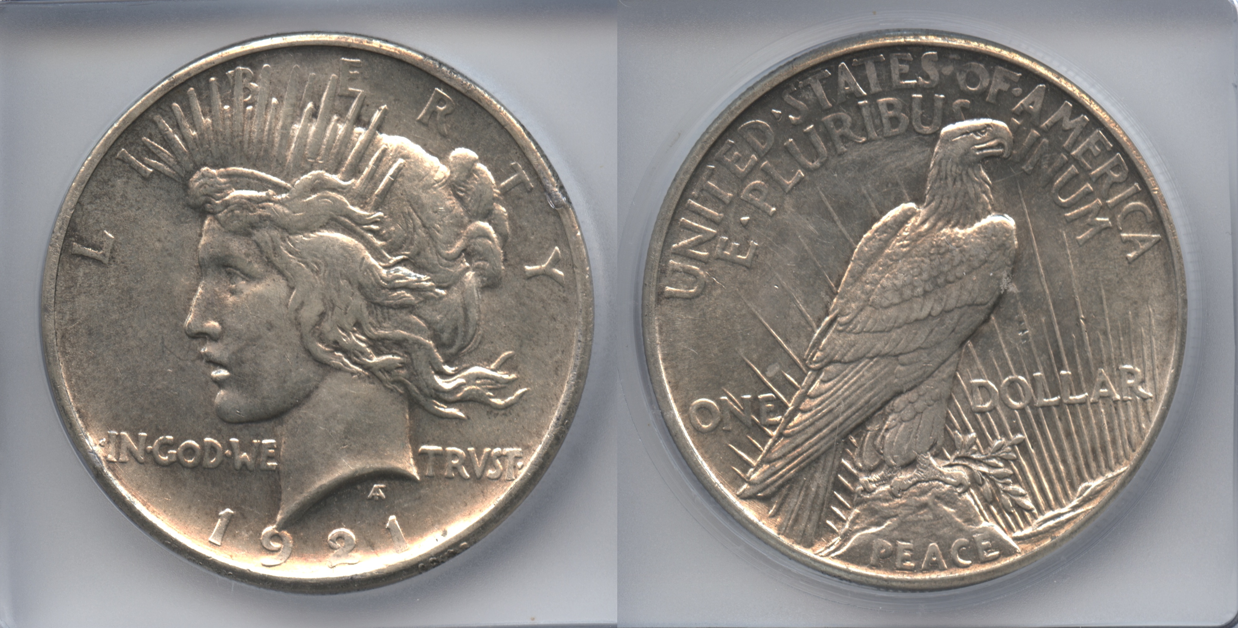 1921 Peace Silver Dollar ICG MS-61