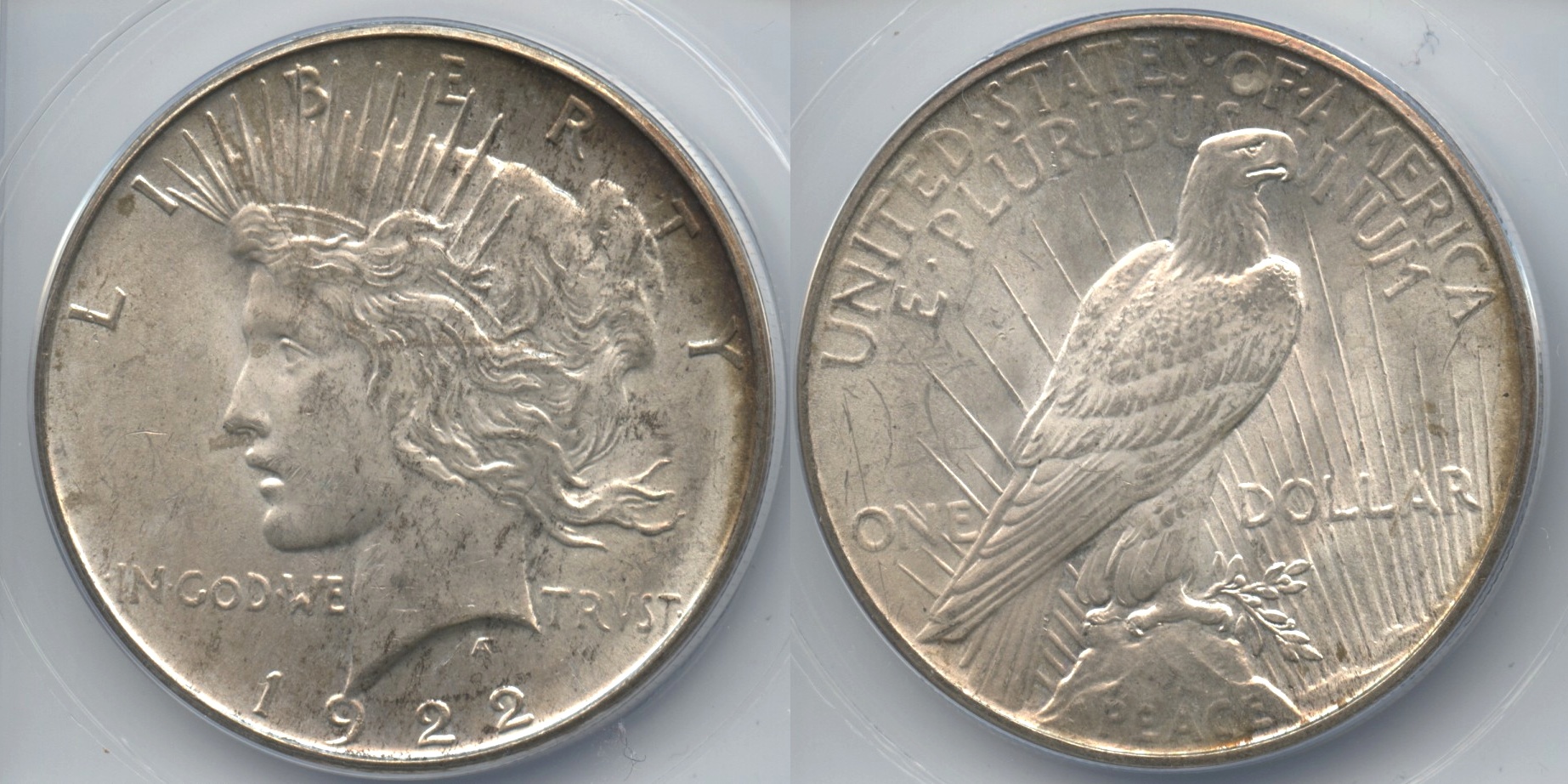 1922 Peace Silver Dollar ANACS MS-64