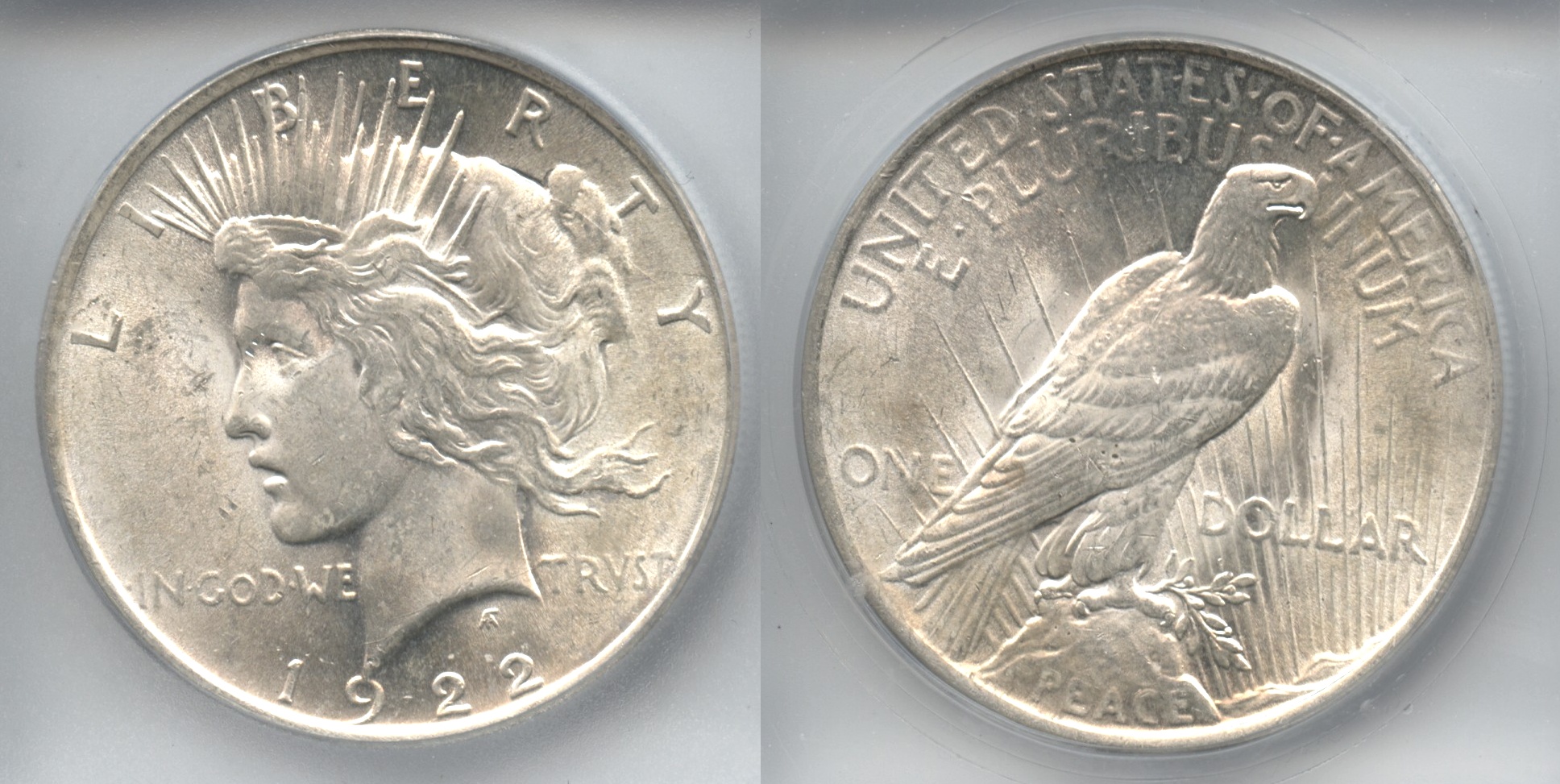 1922 Peace Silver Dollar ICG MS-64