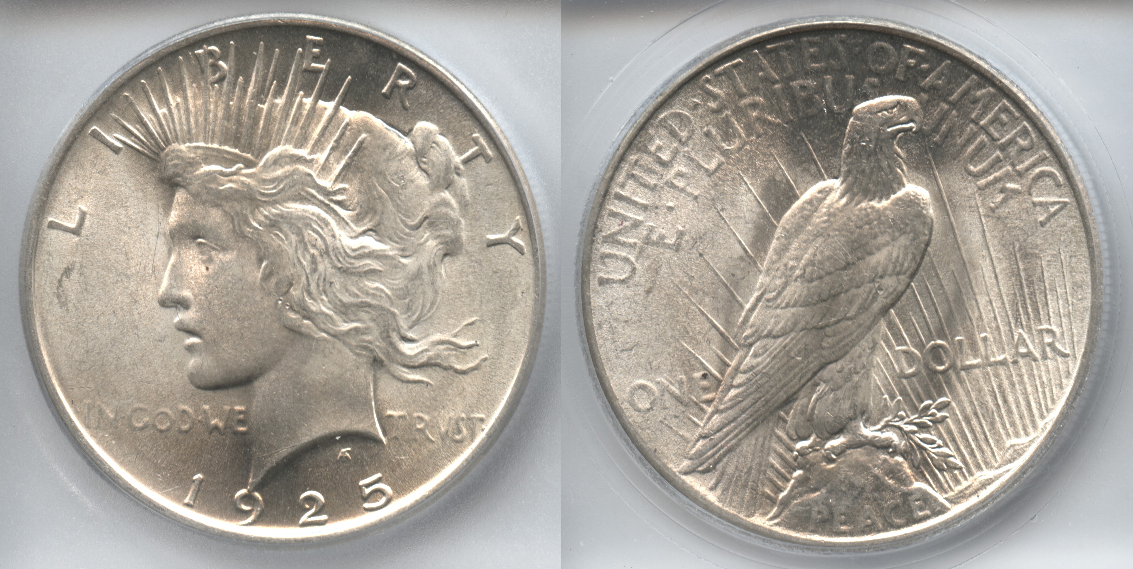 1925 Peace Silver Dollar ICG MS-64 #a