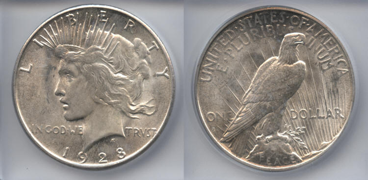 1928-S Peace Silver Dollar ICG MS-60 small
