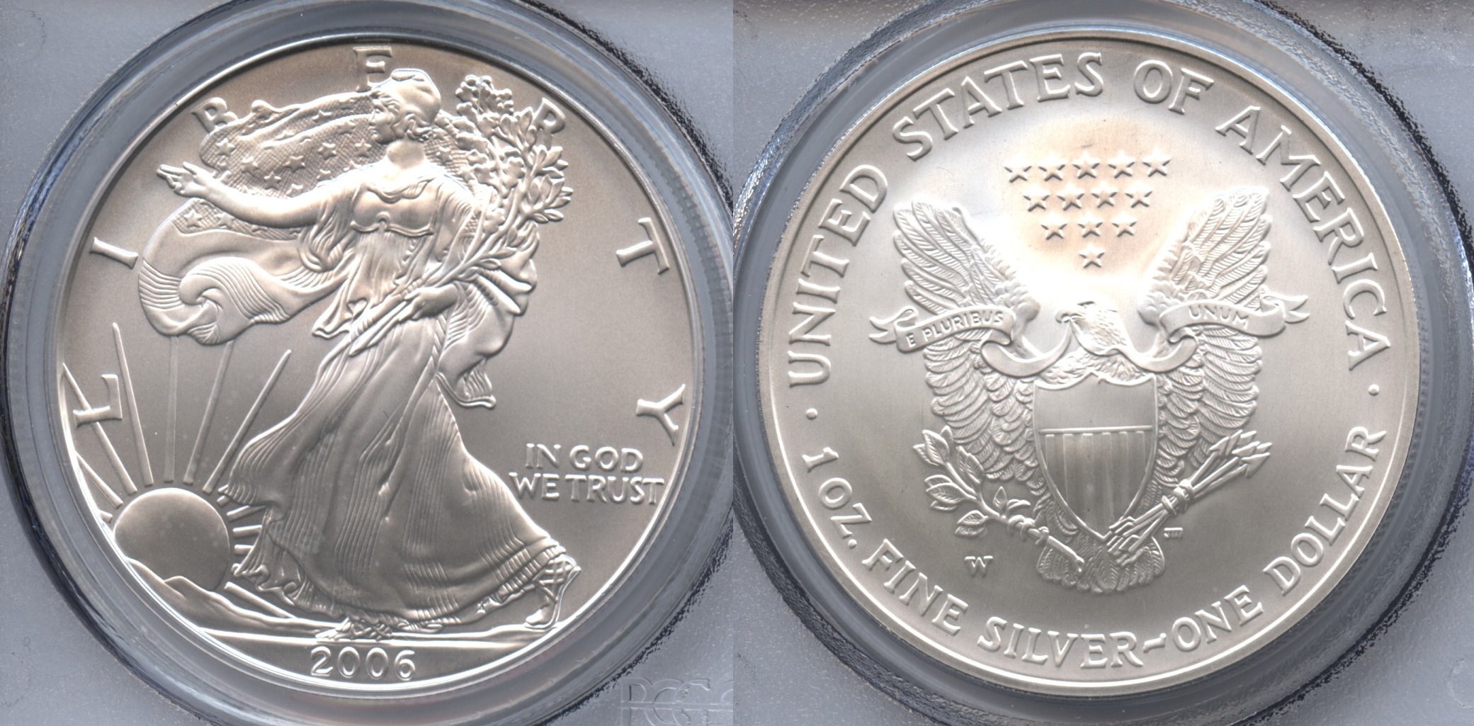 2006-W Burnished Silver Eagle Dollar PCGS MS-68