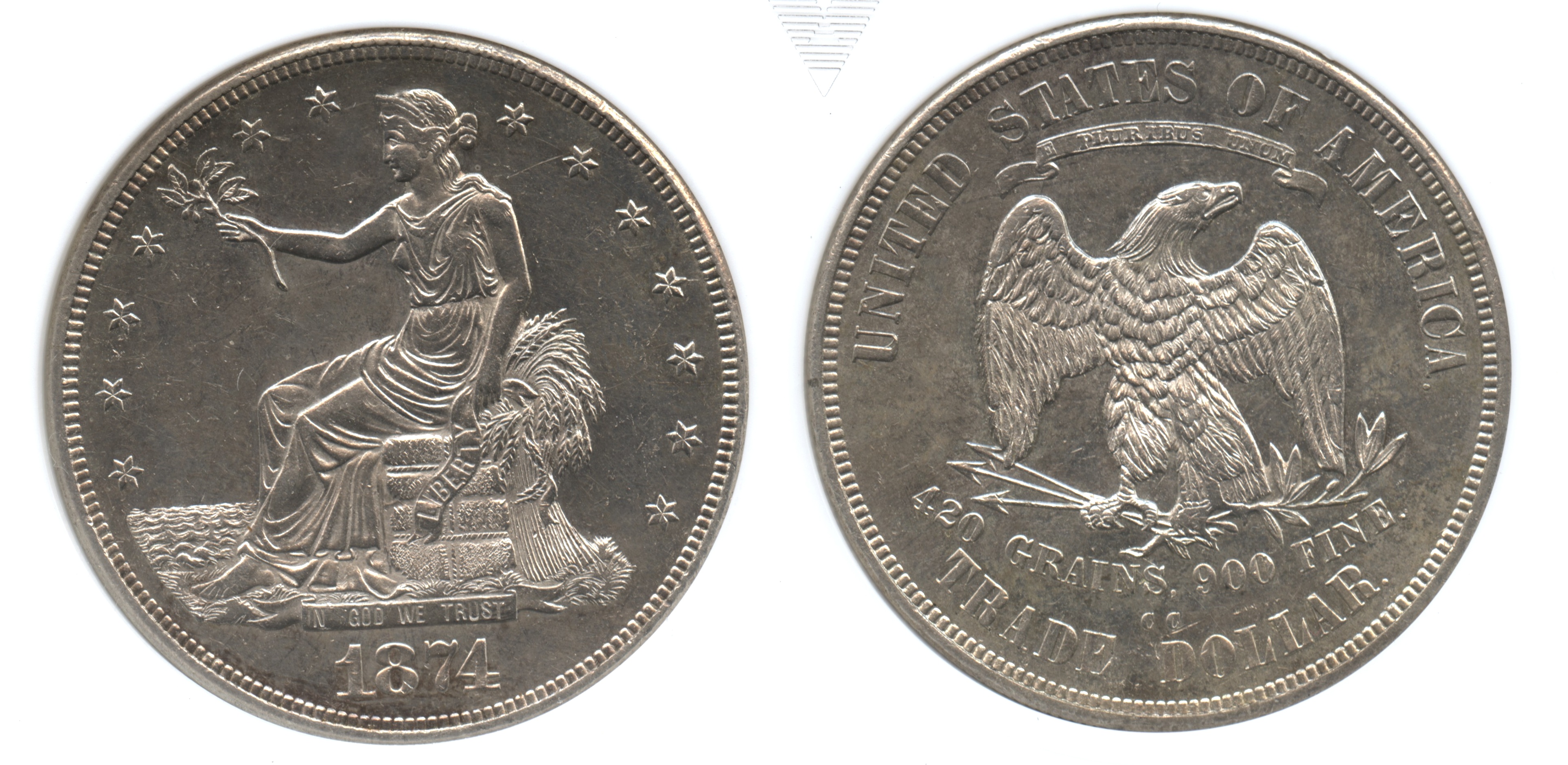 1874-CC Trade Dollar ANACS MS-60