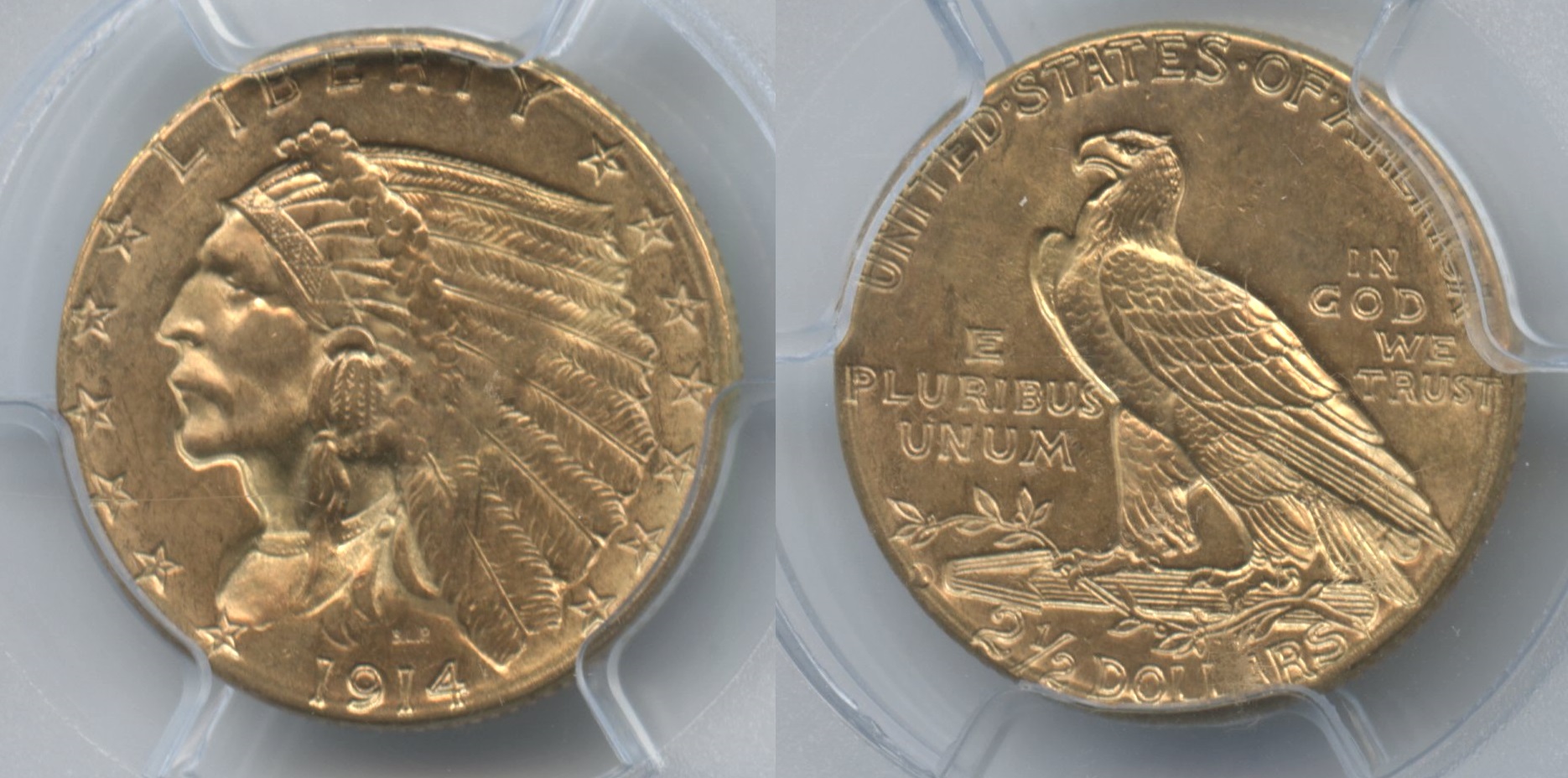 1914-D Indian Head Gold Quarter Eagle PCGS MS-64