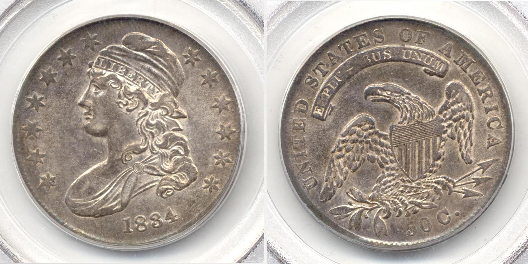 1834 Capped Bust Half Dollar PCGS AU-50