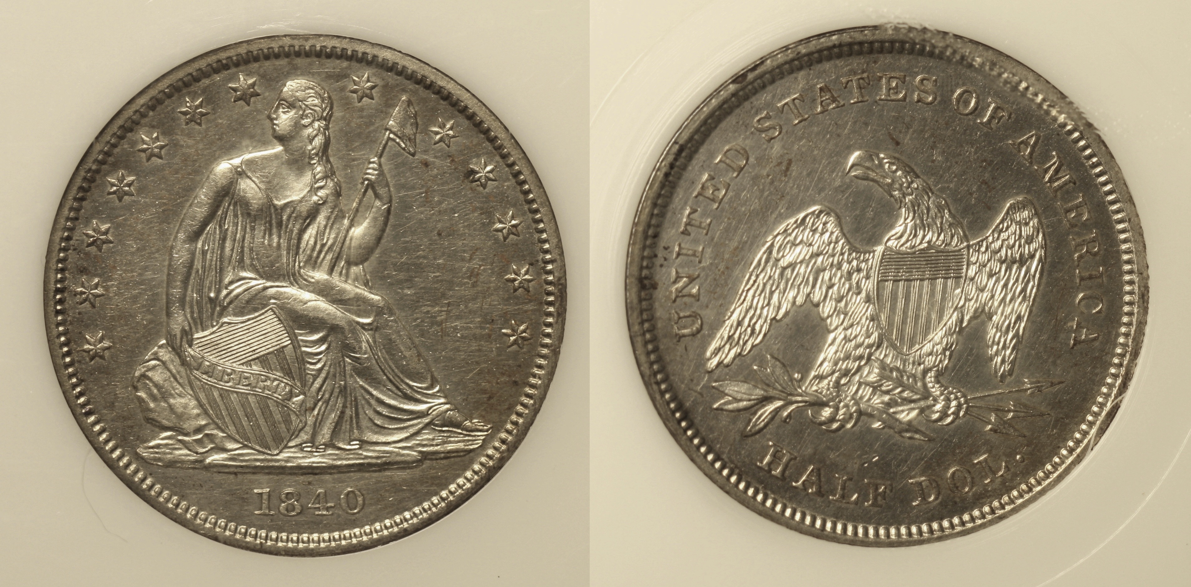 1840 Seated Liberty Half Dollar PCI Proof-60 camera