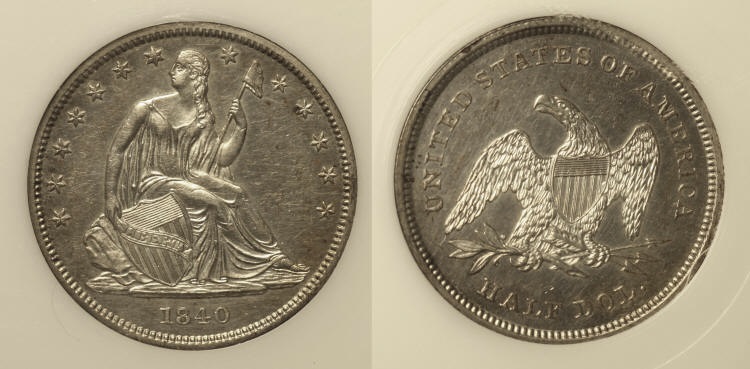 1840 Seated Liberty Half Dollar PCI Proof-60 camera small