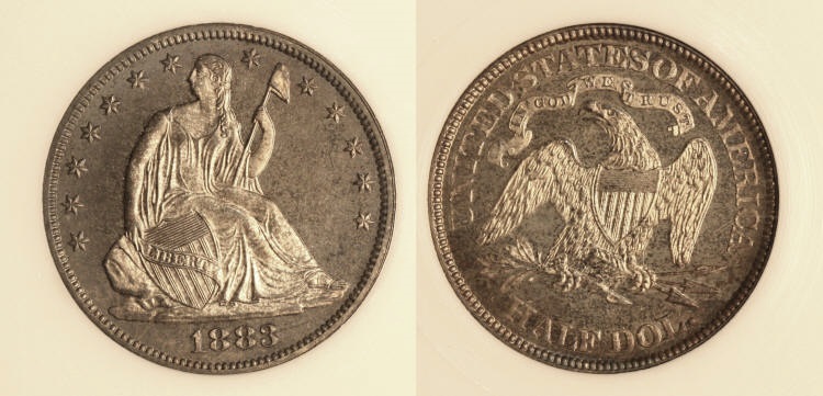 1883 Seated Liberty Half Dollar PCI Proof-66 camera small