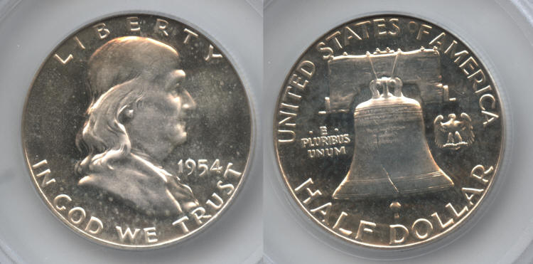 1954 Franklin Half Dollar SEGS Proof-66 Cameo small