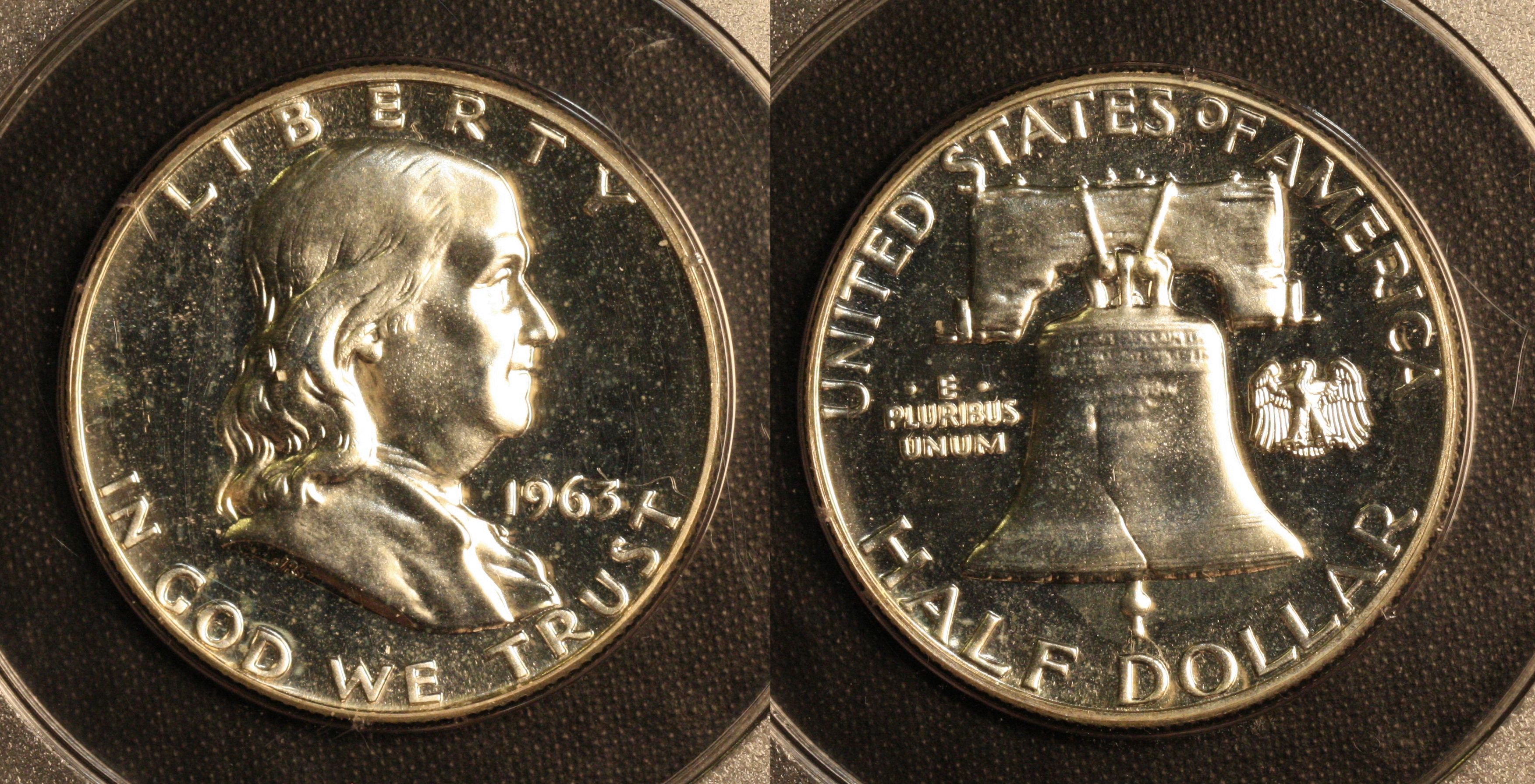 1963 Franklin Half Dollar PCGS Proof-65 camera