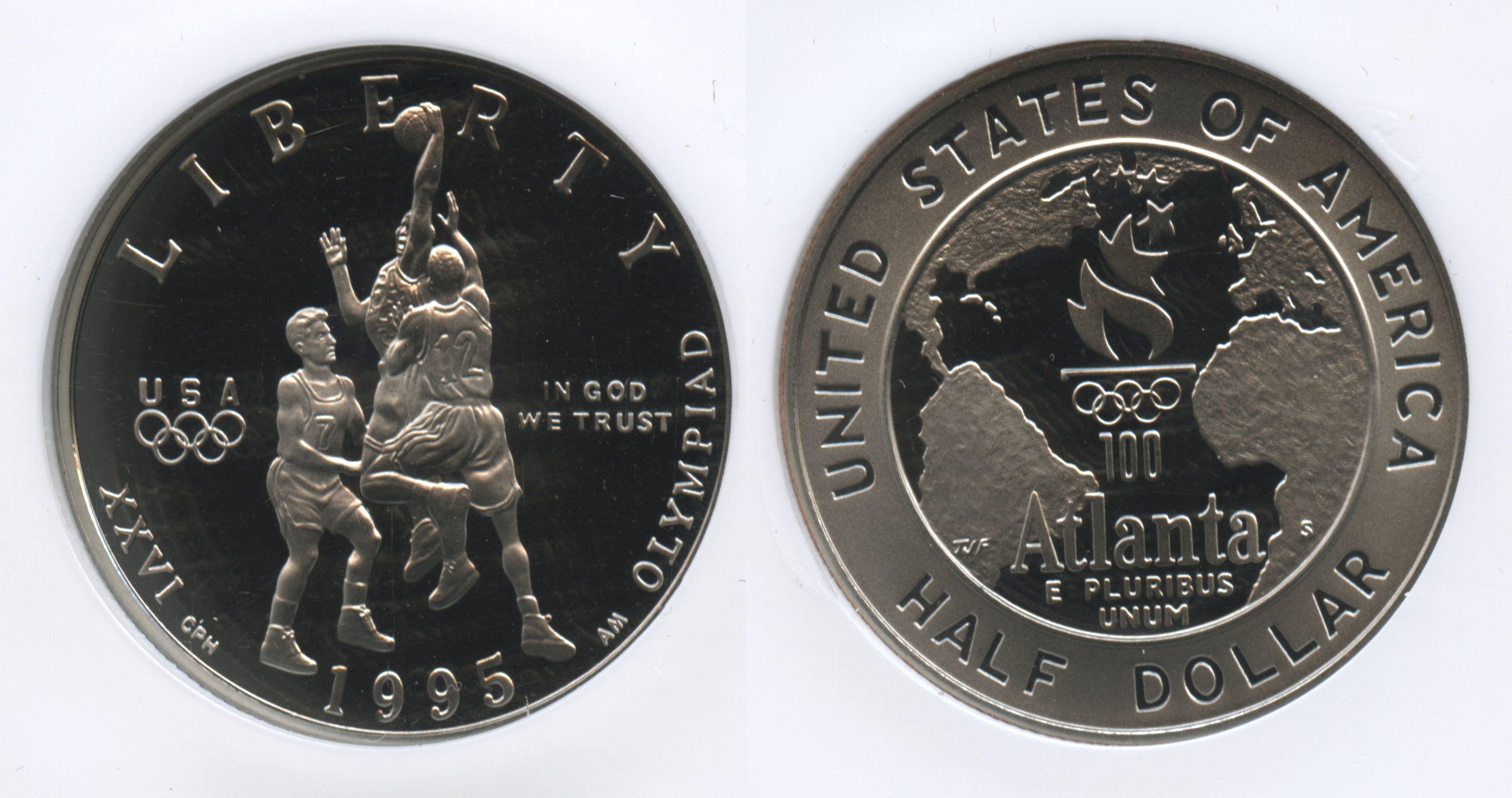1995-S Olympics Basketball Commemorative Half Dollar NGC Proof-70 Ultra Cameo