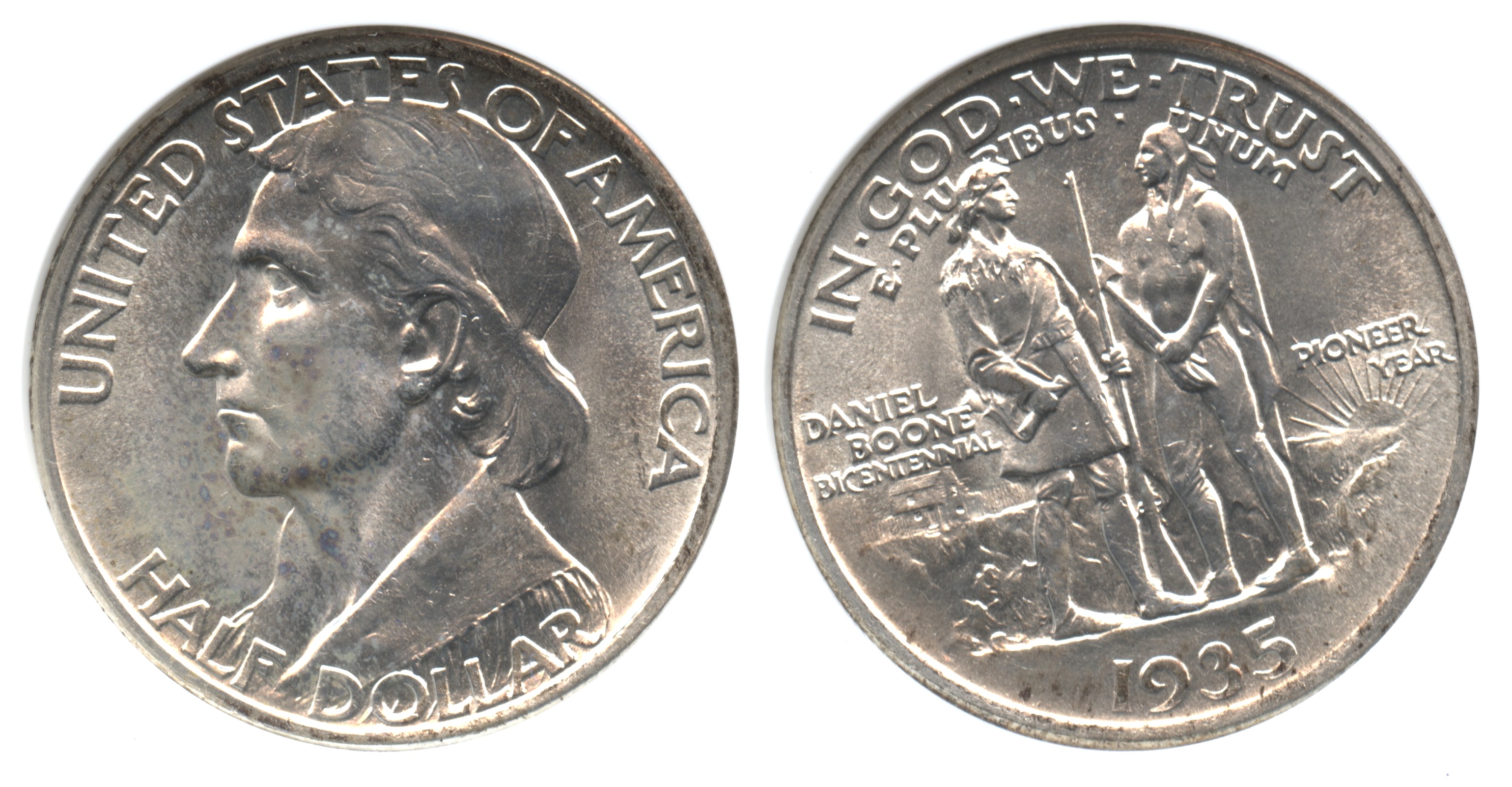 1935 Daniel Boone Centennial Commemorative Half Dollar ANACS MS-63