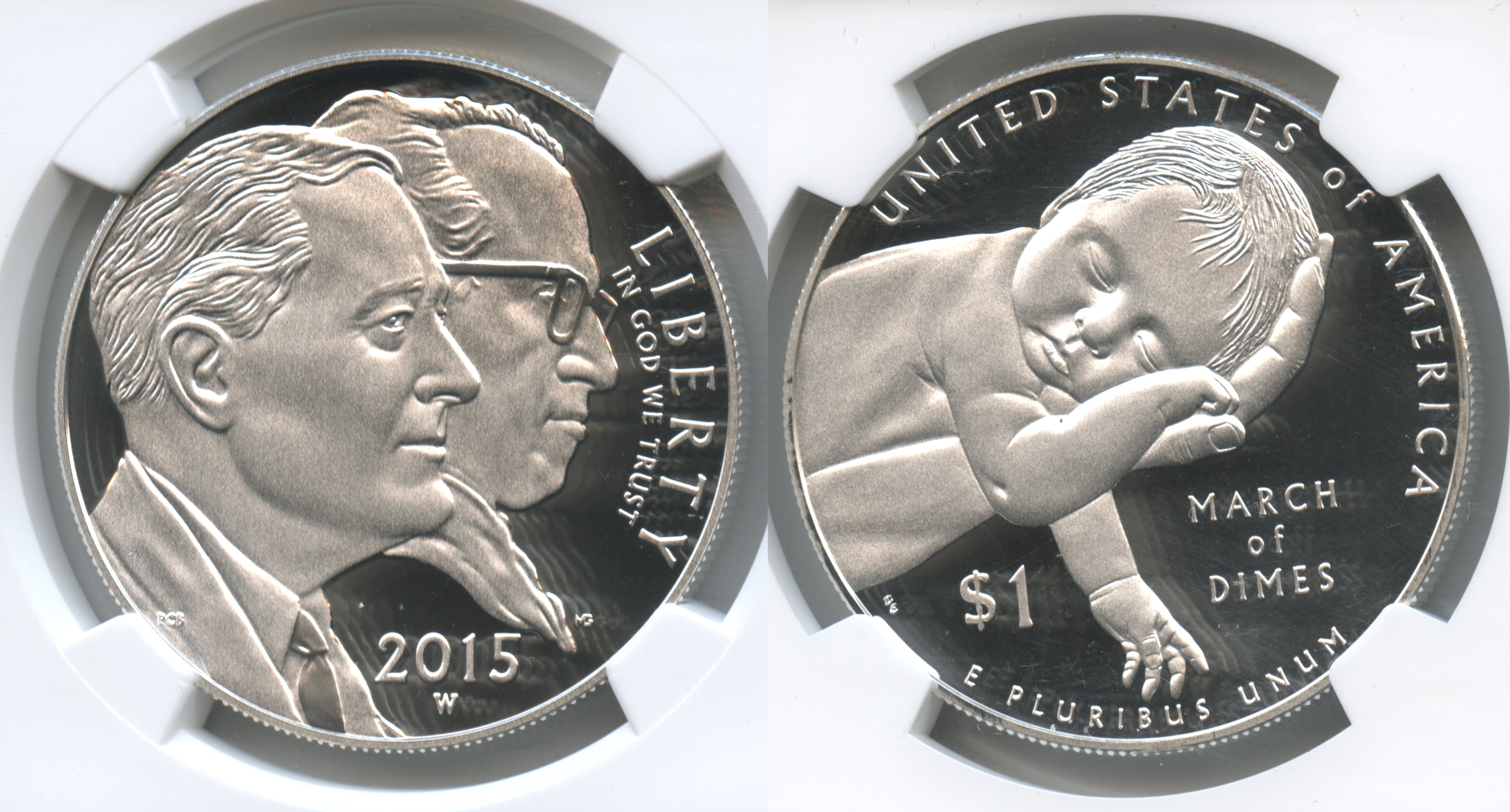 2015-W March Of Dimes Commemorative Silver Dollar NGC Proof-70 Ultra Cameo