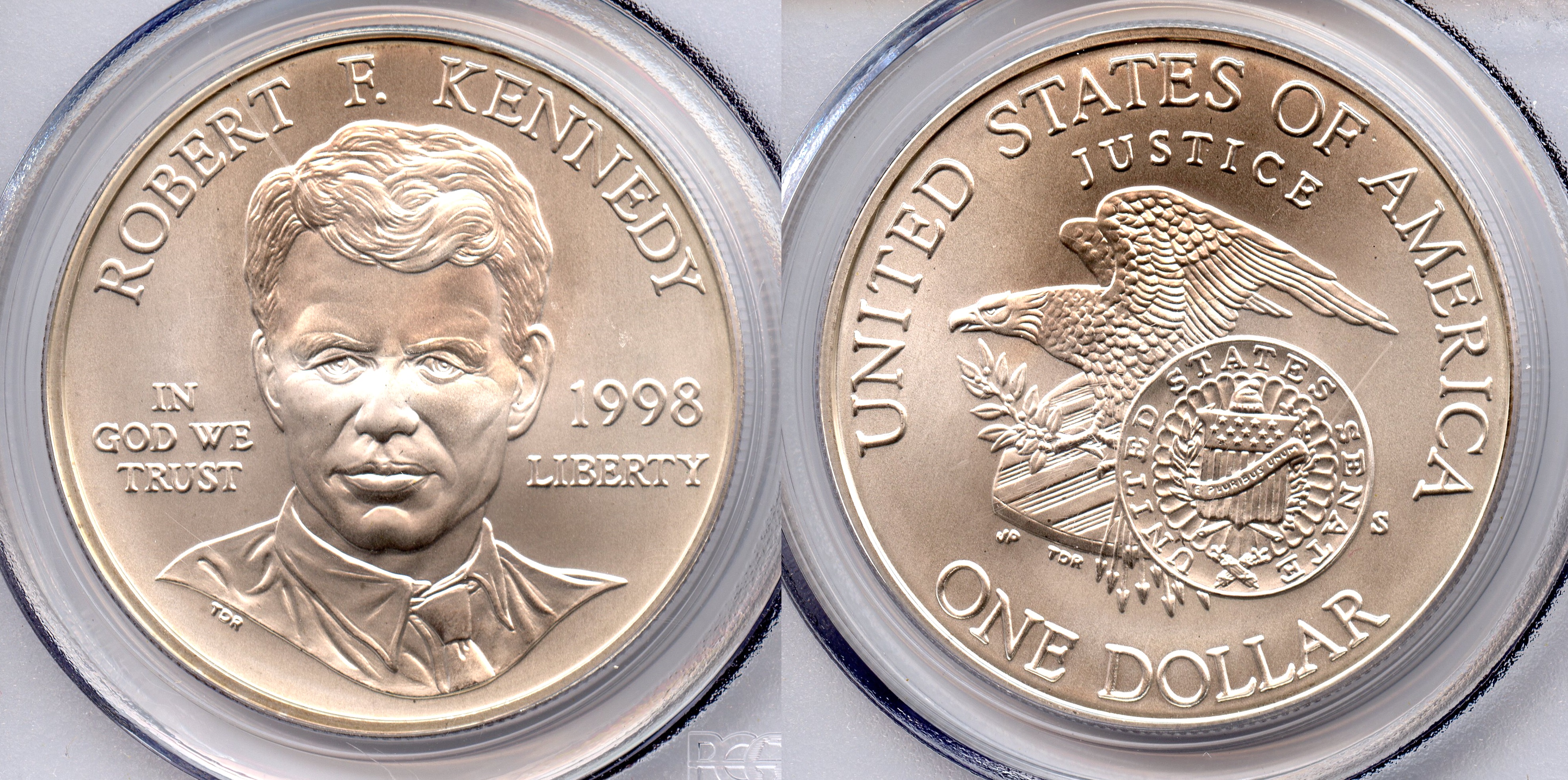 1998-S Robert F Kennedy Commemorative Silver Dollar PCGS MS-69