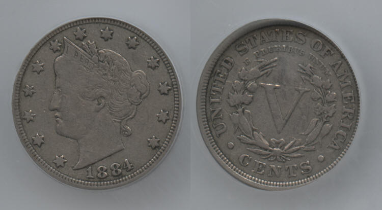1884 Liberty Nickel ICG Fine-15 small