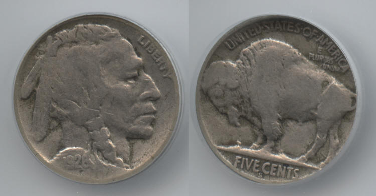 1926-S Buffalo Nickel ICG Fine-12 Details small